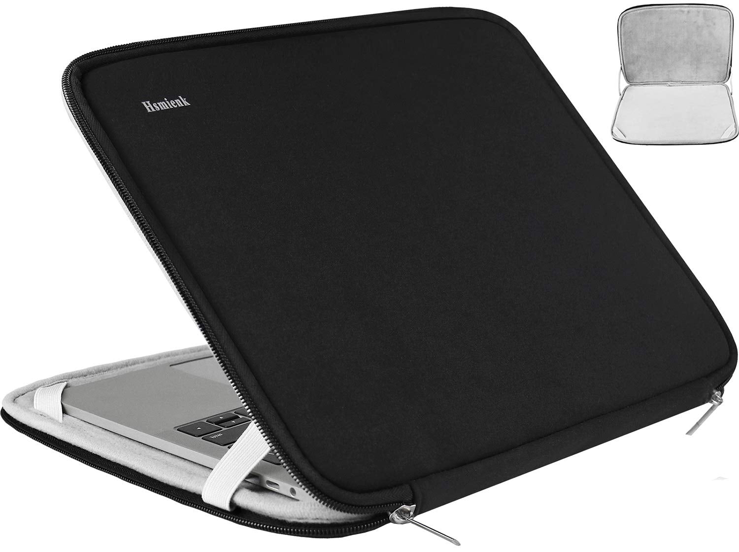 Laptop Sleeve 15.6 Inch, Durable Shockproof Protective Cover Flip Case Briefcase Carrying Computer Bag Case Compatible with 15.6 Inch HP, ASUS, Lenovo, Acer, Notebook, Computer, Black