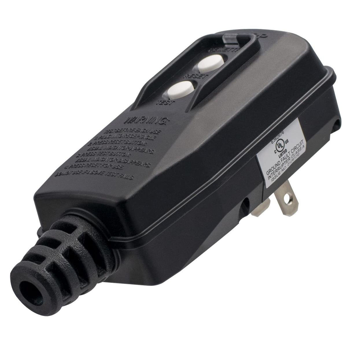 ELEGRP G1215PA2 G20PASR Patentierte selbstüberwachende GFCI-Ersatzsteckerbaugruppe, Auto-Reset 15 Ampere ungeerdet 2 Drähte 2-polig für Hochdruckreiniger, Poolpumpe, UL/CUL-gelistet, 1 Stück, Schwarz