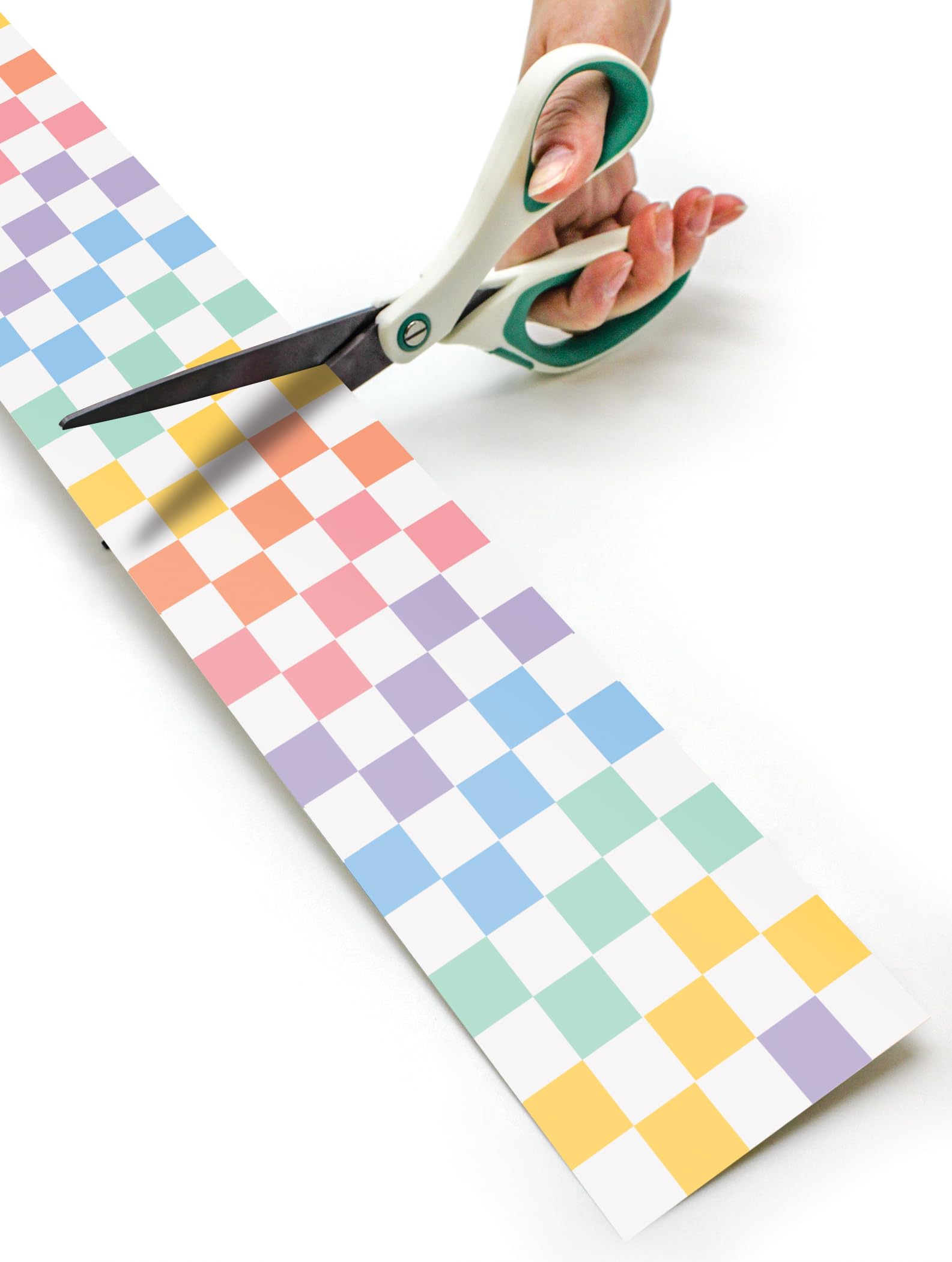 Teacher Created Resources Cool for School Checkers Straight Rolled Border Trim - 50ft - Decorate Bulletin Boards, Walls, Desks, Windows, Doors, Lockers, Schools, Classrooms, Homeschool & Offices