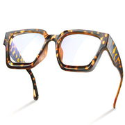 livho Oversized up to 99% Blue Light Blocking Glasses for Woman - Rectangle Fashion Glasses for Computer, Chic Preppy Frame - Anti Eyestrain