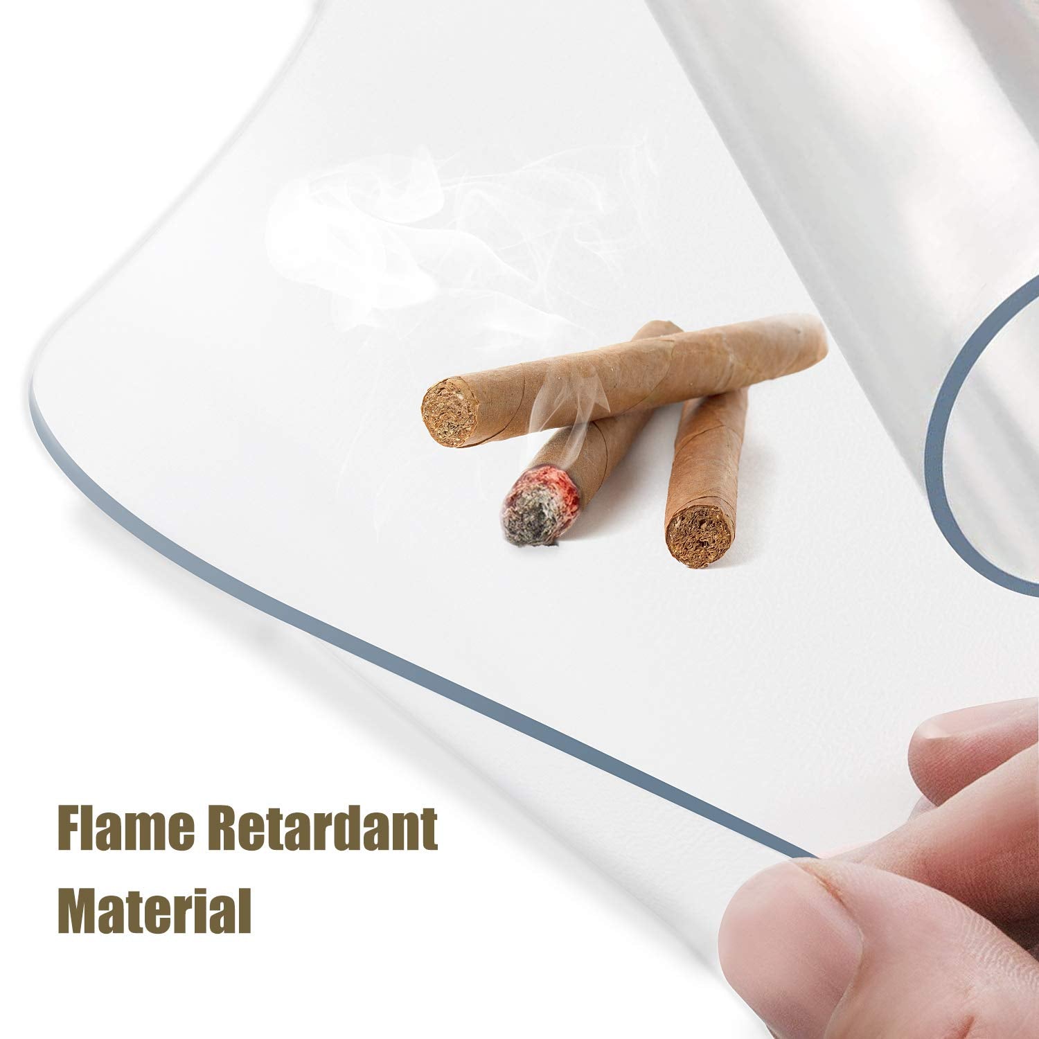 Kuyal Clear Chair Mat, Hard Floor Use, 48" x 30" Transparent Office Home Floor Protector mat Chairmats (30" X 48" Rectangle)