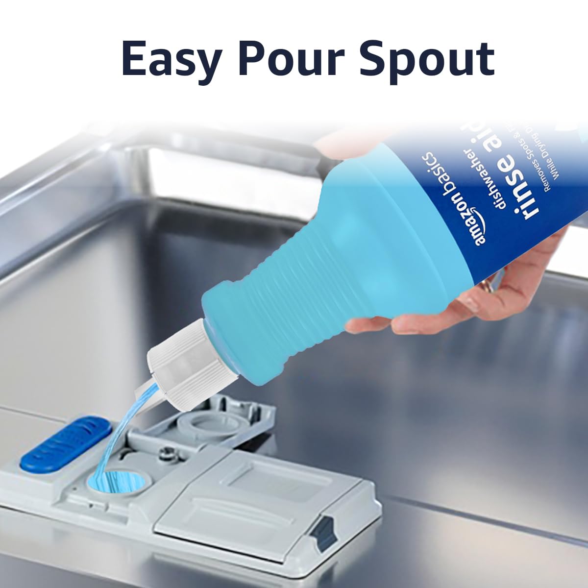Amazon Basics Dishwasher Rinse Aid Liquid, 32 Fl Oz, Pack of 1