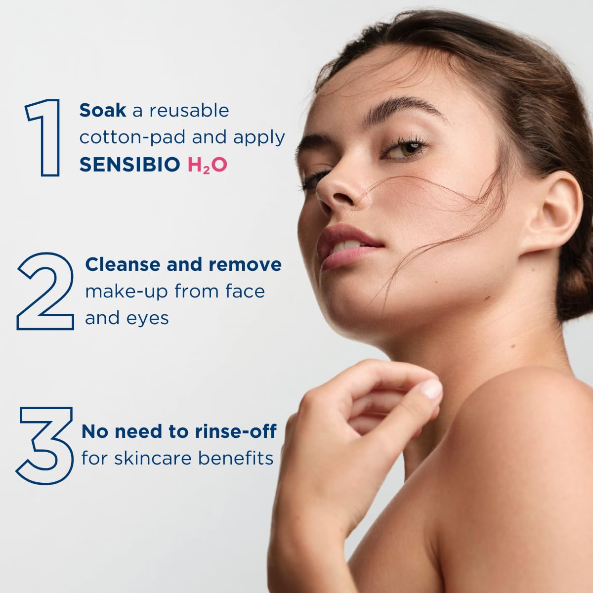 Bioderma Sensibio H2O Micellar Water, Makeup Remover Cleanser, Gentle for Skin, Fragrance-Free & Alcohol-Free, Gentle Face Cleanser for Sensitive Skin, 16.9 Fl Oz