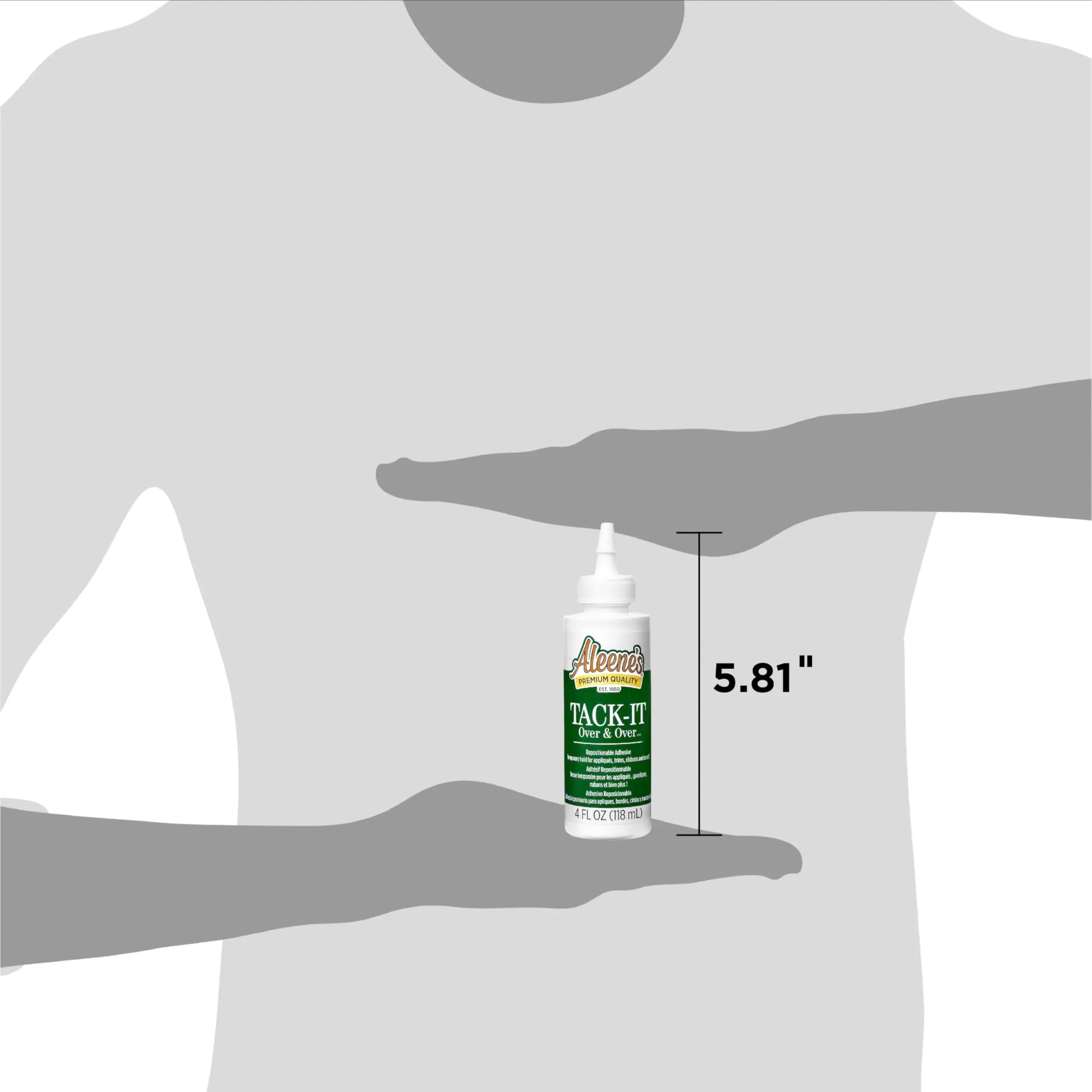 Aleene's Tack-It Over & Over Liquid Glue 4 fl oz, Repositionable and Removable Adhesive, Clear