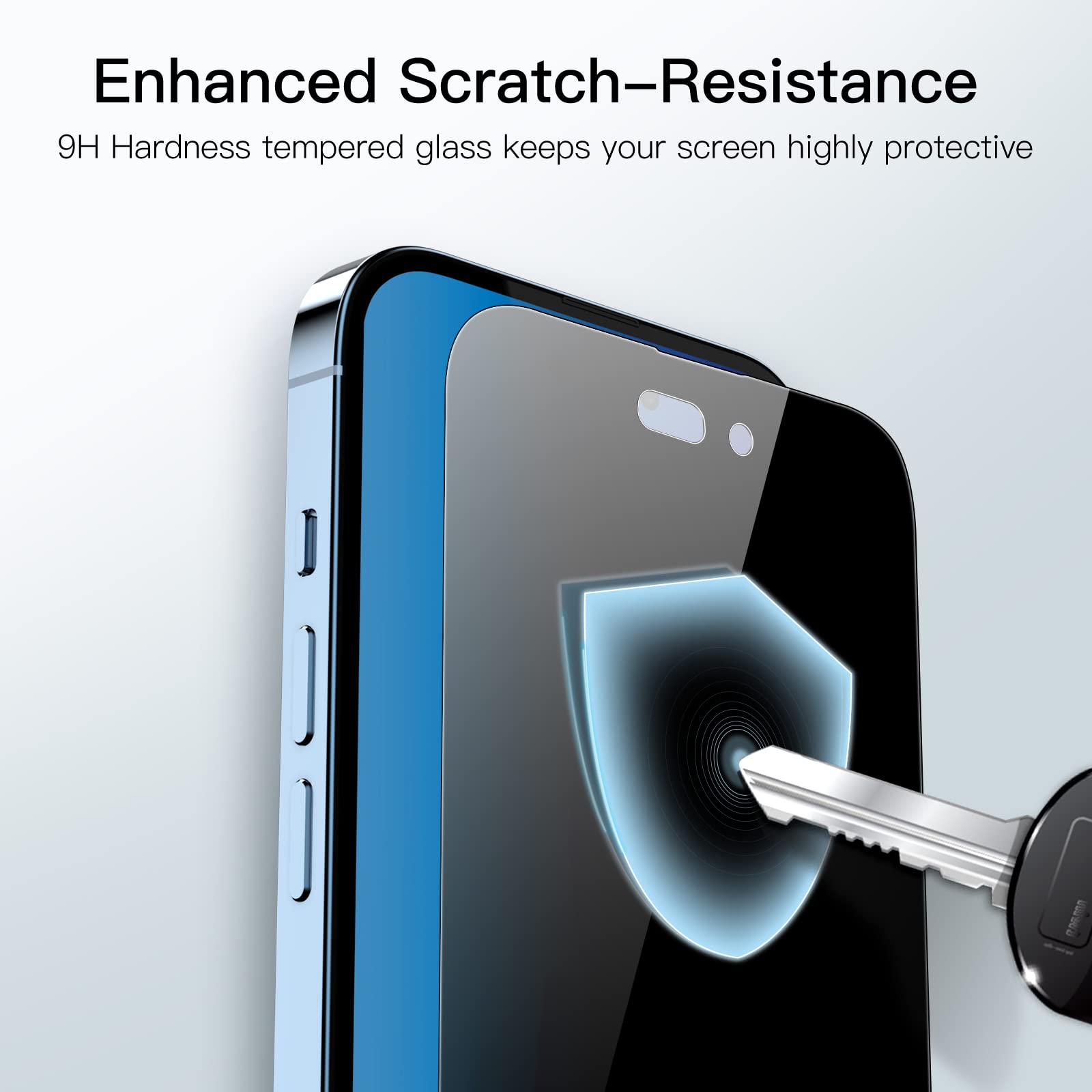 JETech Privacy Full Coverage Screen Protector for iPhone 14 Pro Max 6.7-Inch, Anti-Spy Tempered Glass Film, Edge to Edge Protection Case-Friendly, 2-Pack