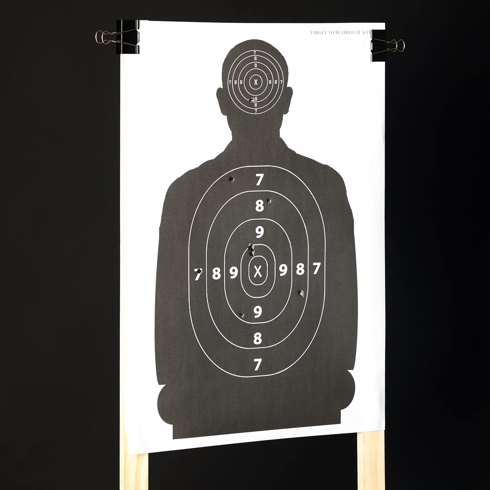 Juvale Shooting Targets Paper Silhouette Style - 17 x 25 in, Black & White, 50 Count - Paper Targets for Shooting Range & Airsoft, BB & Pellet Gun Practice