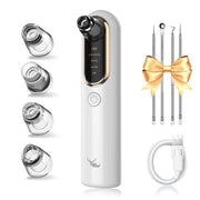 Yccu Blackhead Remover Vacuum Pore Extractor Black Head Remover for Face&Nose Blackhead Extractor Pore Vacuum Pimple Extractor Tool Pore Cleaner with USB Charge 4 Modes 5 Suction Heads for Women&Men