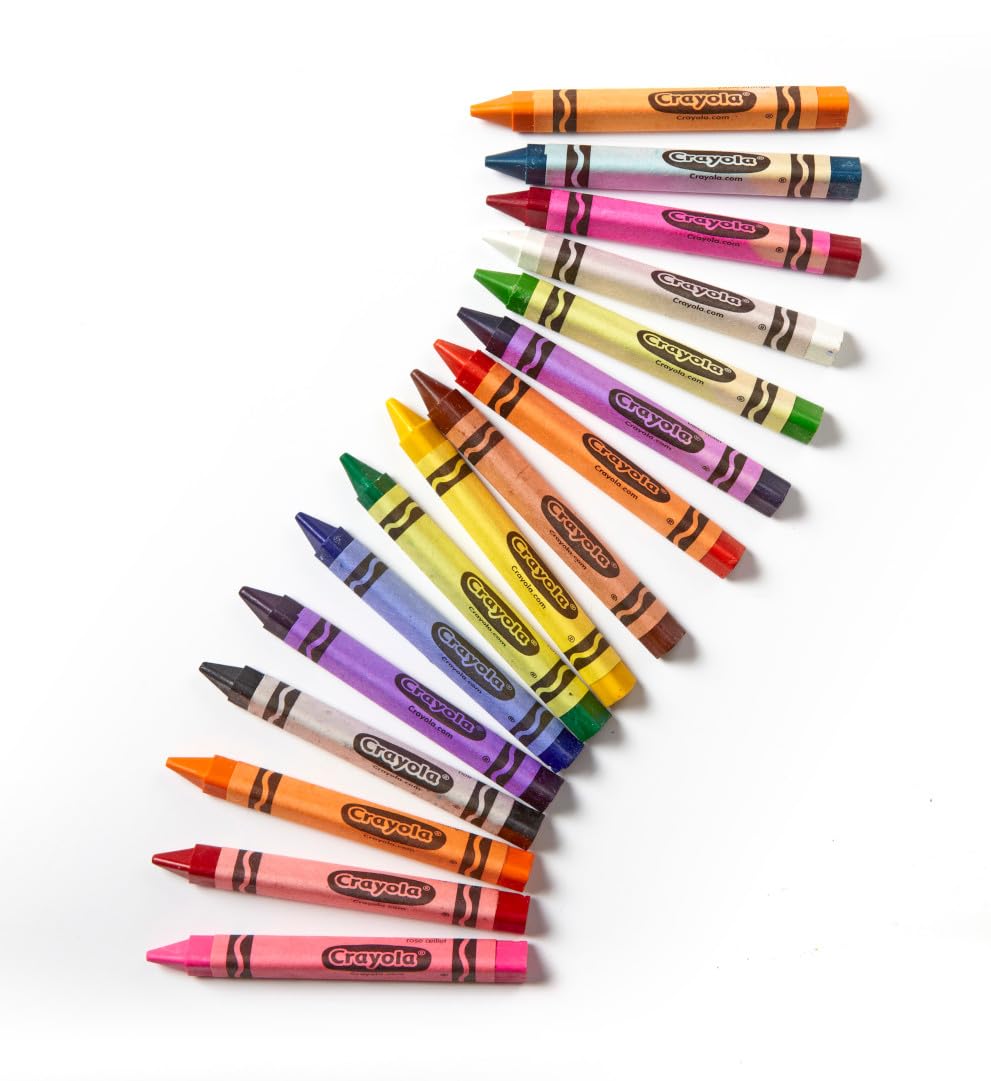 Crayola Triangular Crayon Classpack (256ct), 16 Assorted Toddler Crayons, Anti Roll, Bulk Back to School Essentials, Preschool Teacher Classroom Must Haves