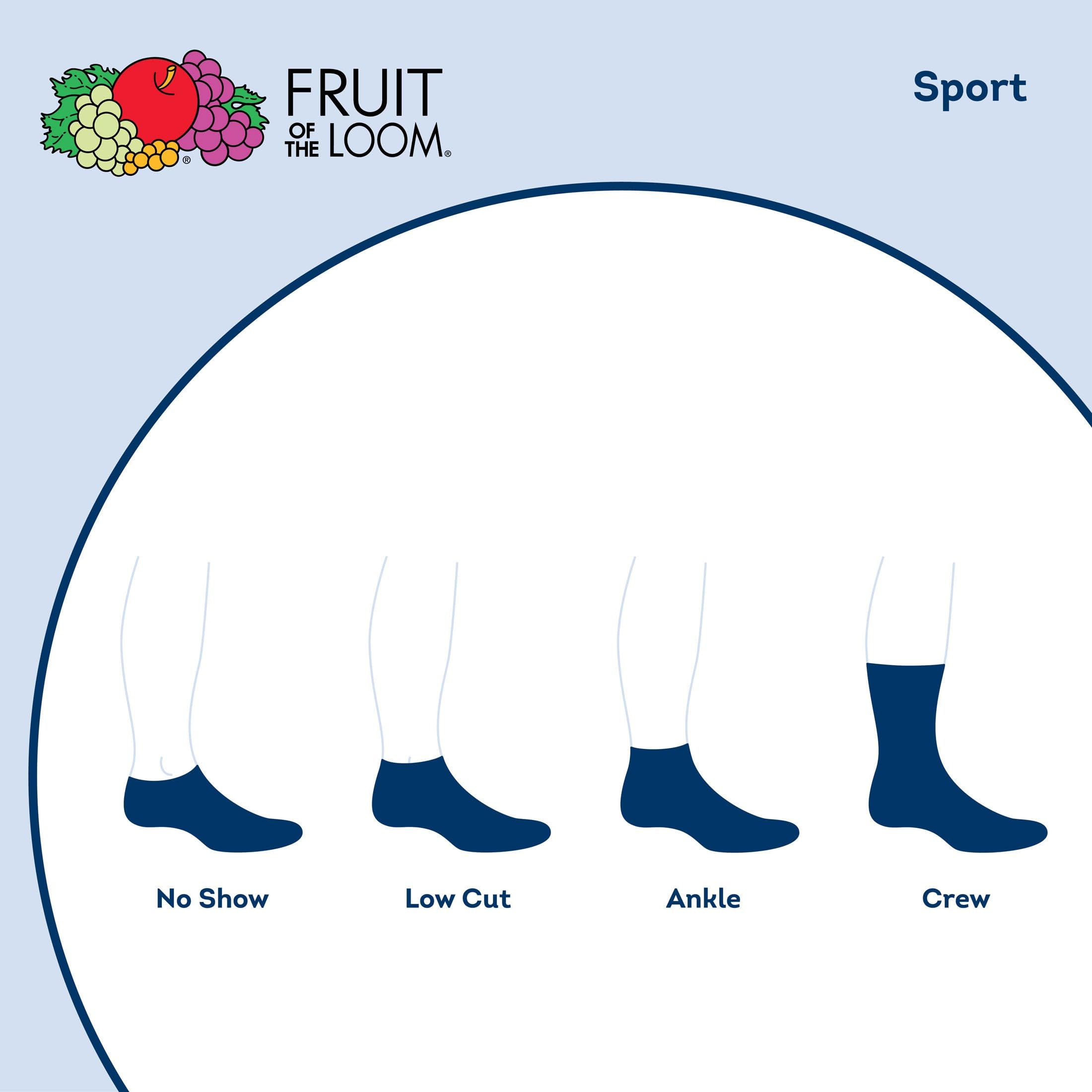 Fruit of the Loom Boys Big 10 Pack Crew Socks, Black Assorted, Shoe: 3-9