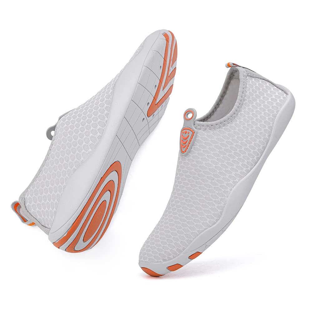 Vsufim Quick-Dry Water Sports Barefoot Shoes Aqua Socks for Swim Beach Pool Surf Yoga for Women Men (8 Women/7 Men)