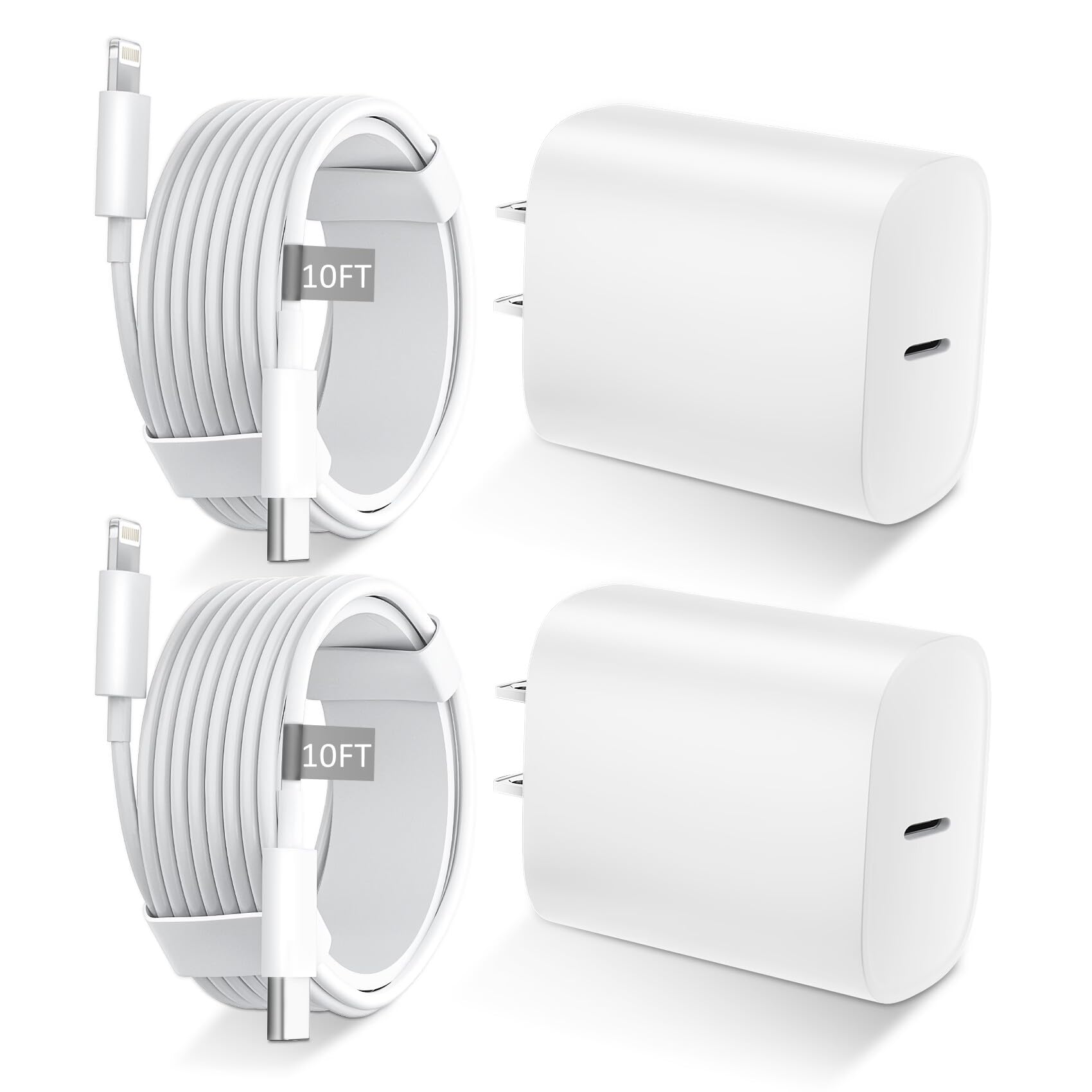 Phone 14 13 12 11 Fast Charger,10FT Long Fast Charging Lightning Cable with 20W USB C iPhone Charger Type C Charger Block for iPhone 14/14 Pro Max/13/13 Pro Max/12/12 Pro Max/11/11Pro/XS/Max/XR/X,iPad