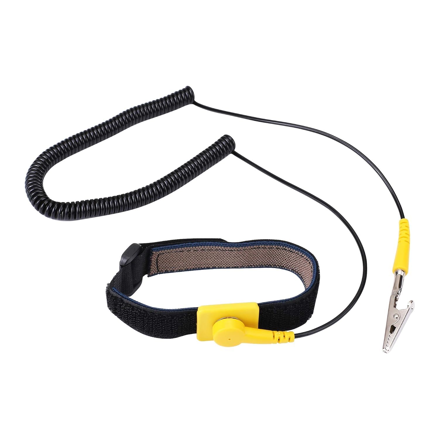 Anti Static Wrist Strap, 11" Anti Static Wristband Grounding Bracelet with Alligator Clip and Extendable Long Cable, Fits Wrist Circumference " 6" to 8.5". [Regular Size]