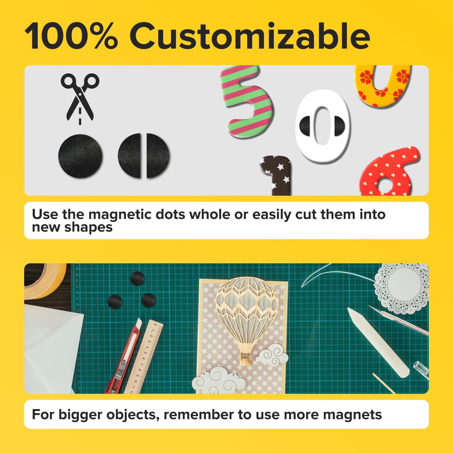 X-bet MAGNET Round Flexible Magnets with Adhesive Backing - (120pcs 0.8"x0.08") Magnetic Dots for Whiteboard, Fridge - Stickers for Planning and Organization - Teacher Must Have - Teacher Supplies