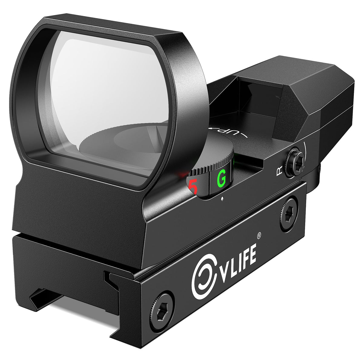 CVLIFE 1X22X33 Rot-Grün-Punktvisier, Reflexvisier für 20mm Picatinny-Schiene, Schwarz