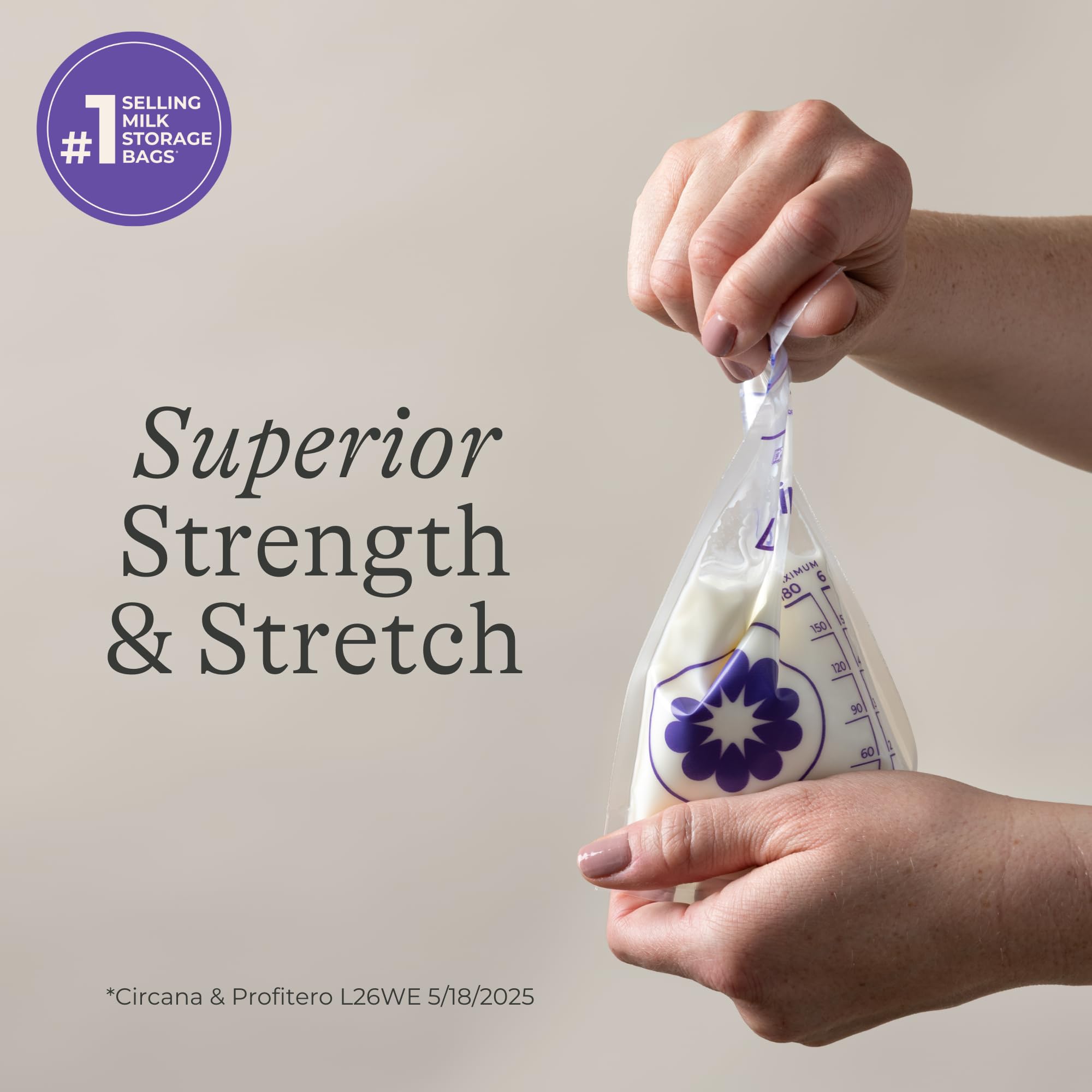 Lansinoh Breastmilk Storage Bags, 100 Count, Baby Essentials, Fast Freeze & Thaw Breast Milk Bags for Baby Bottle Feeding, Superior Strength & Stretch, 6 Ounce