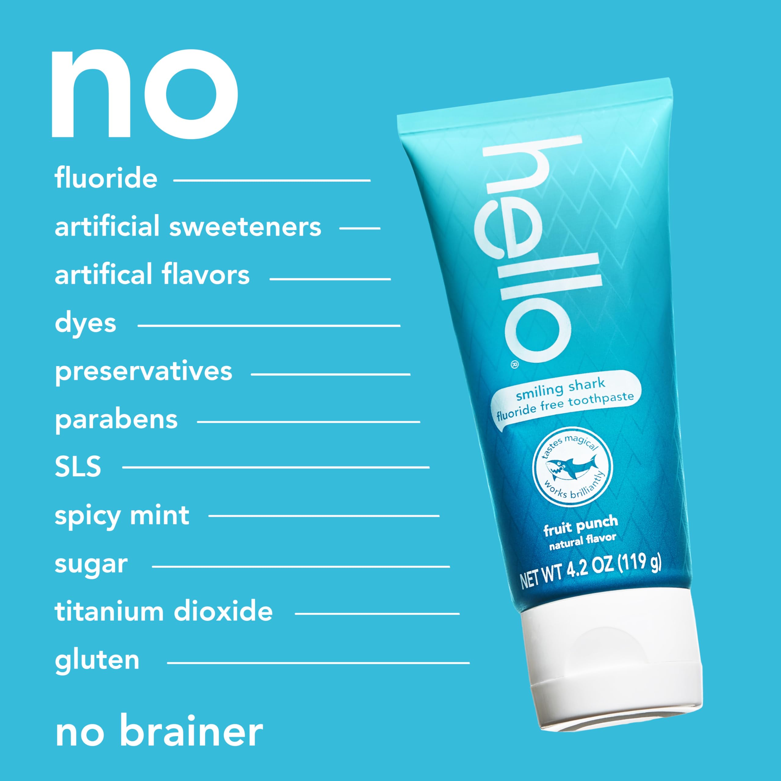 hello Smiling Shark and Fresh Watermelon Fluoride Free Kids Toothpaste Pack, Includes 4.2 oz Smiling Shark Kids and 4.2 oz Fresh Watermelon Toothpaste