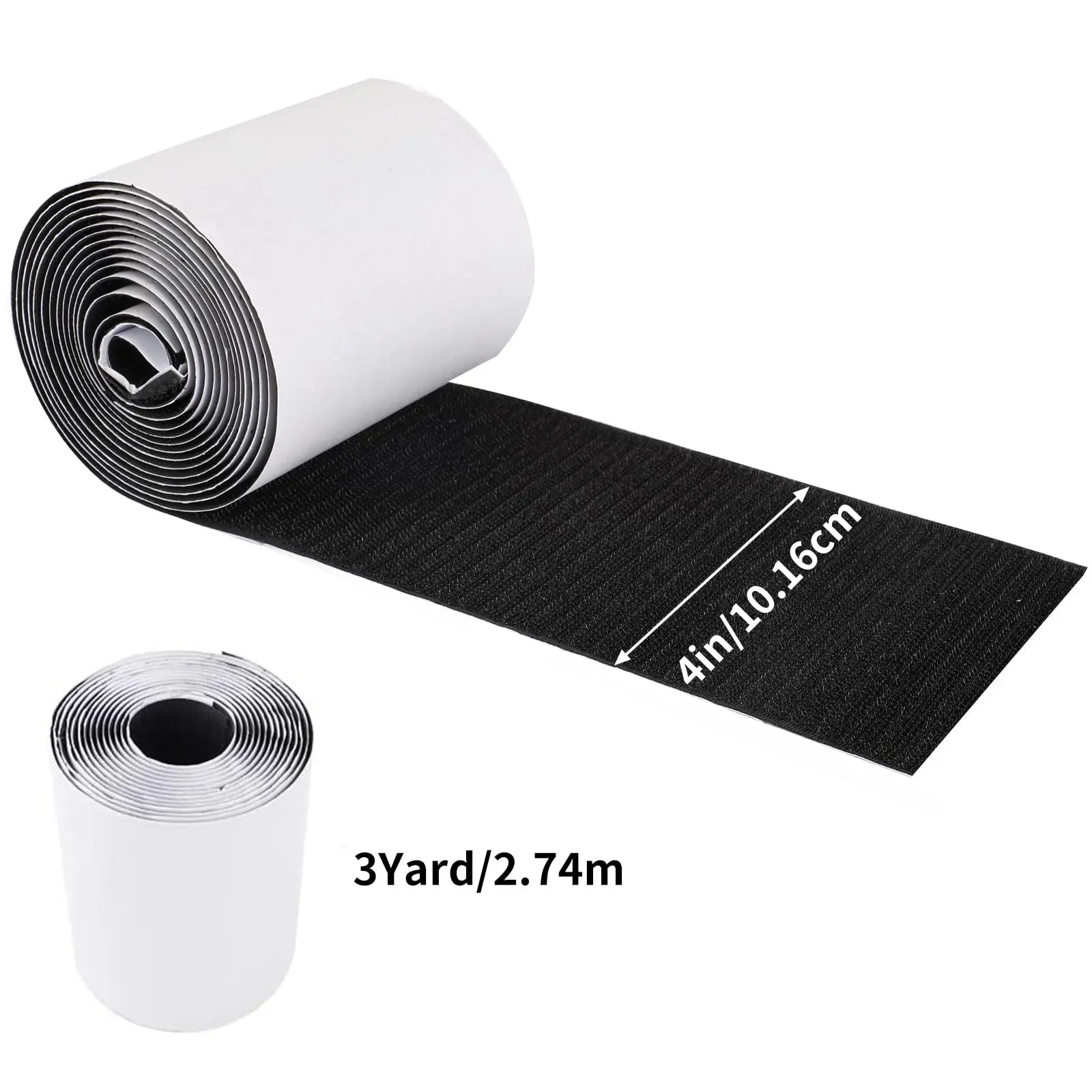 COCOBOO 4 Inch x 9 Feet Hook and Loop Tape for Couch Cushions, Strips with Adhesive, Nylon Self Adhesive Heavy Duty Strips for Home Office School Car and Crafting Organization