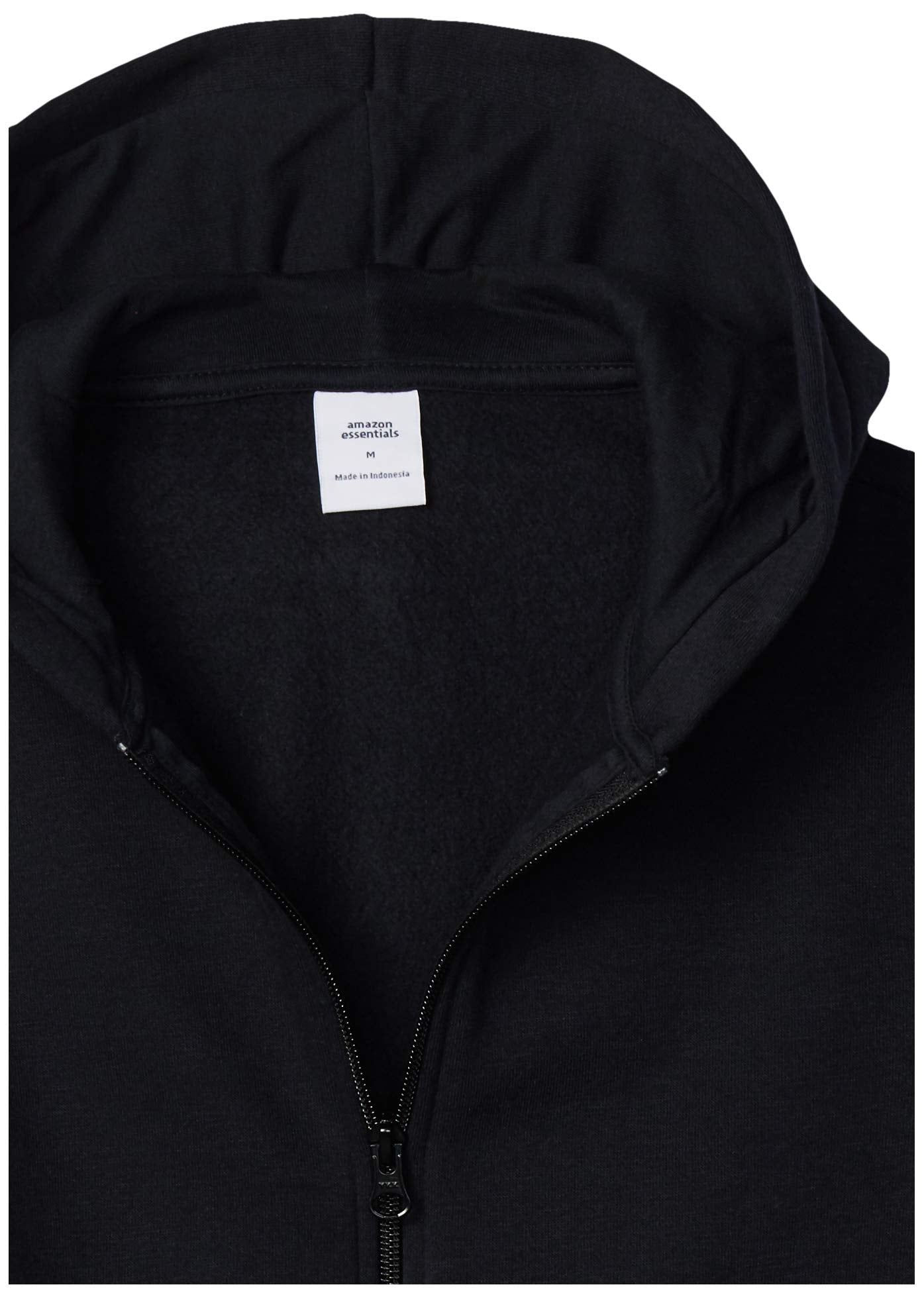 Amazon Essentials Hoodies - Boys' Black Zip-Up Sweatshirt, Small, Fleece