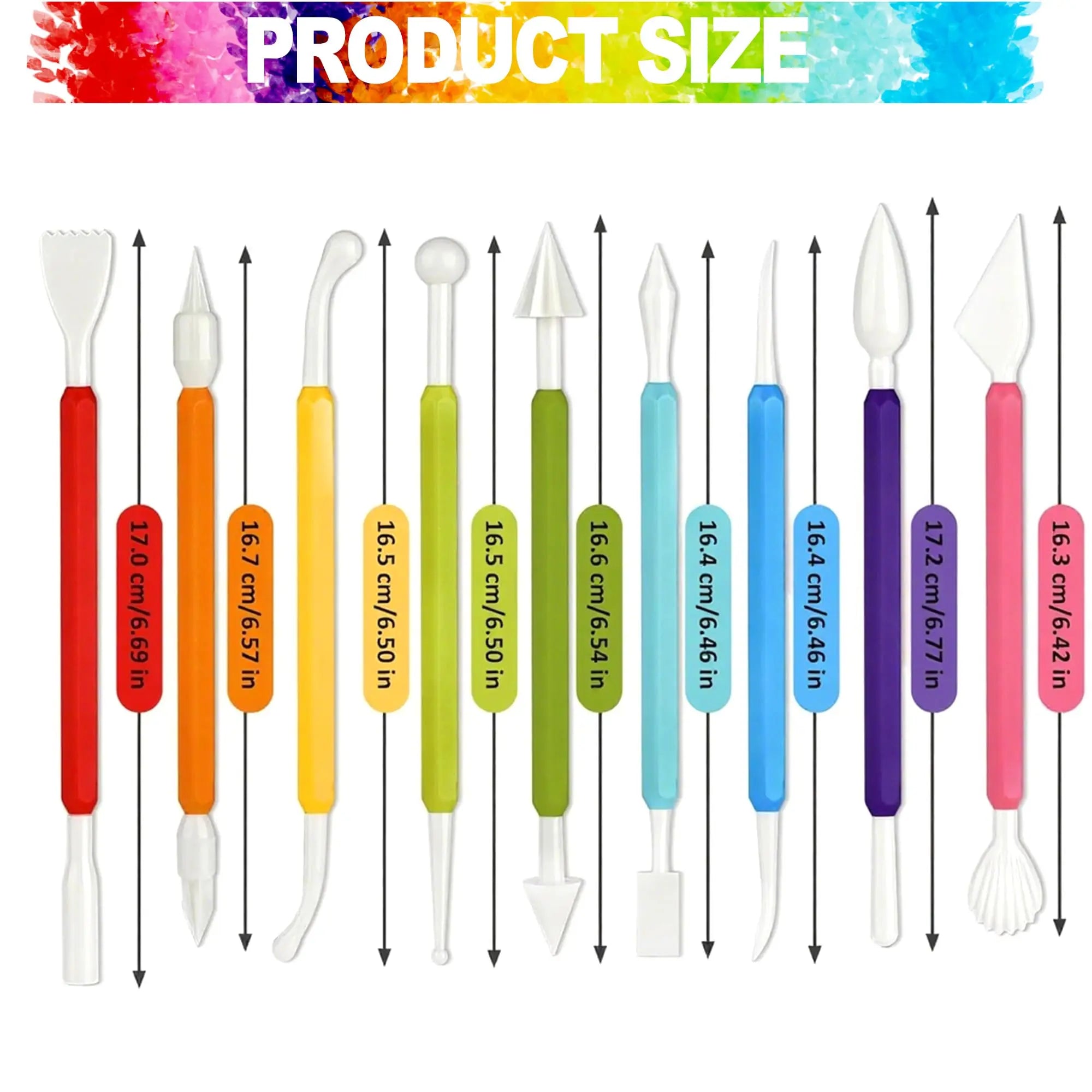 LINPHCEY 9PCS Clay Tools for Kids Air Dry Clay Tool Kit Plastic Clay Sculpting Tools Set for DIY Pottery, Modeling Sculpey Polymer Clay – Safe & Easy Grip for Beginners & Craft Lovers