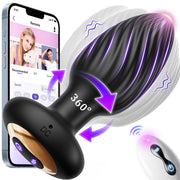 360° Rotation Adult Sex Toys for Men Prostate Massager - Swirl Surround Stimulate Prostate Point APP Remote Control, Adult Toys Anal Plug Vibrating Butt Plug with 9 Vibrating, Anal Toys Vibrator Mens