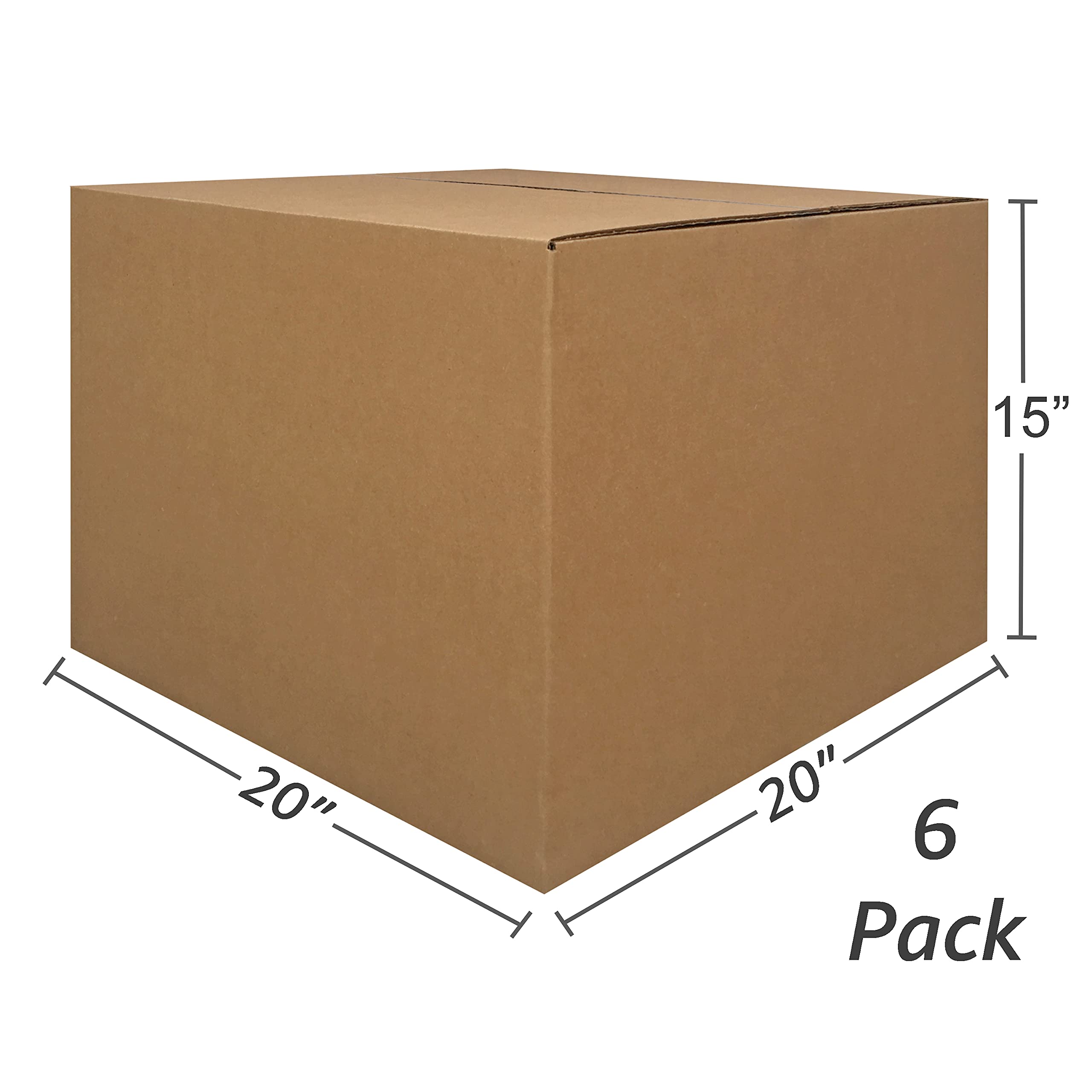 Moving Boxes Large Size 20x20x15" Boxes (Value 6 Pack) Packing/Shipping/Storage Boxes