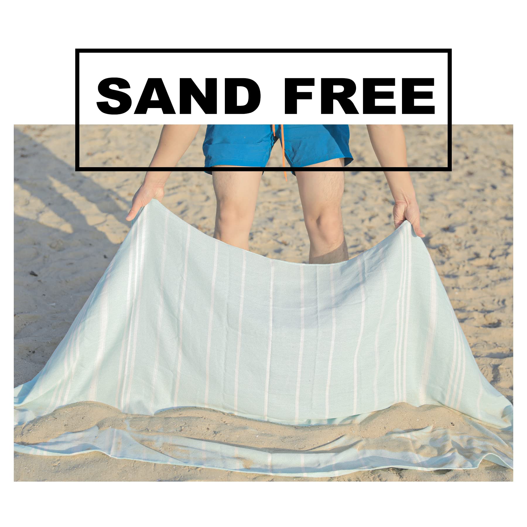 Antfuny Turkish Beach Towels Vacation Essentials Quick Dry Sand Free Oversized Bath Pool Swim Towel Extra Large XL Blanket Adult Travel Cruise Accessories Must Haves Clearance Stuff Necessities
