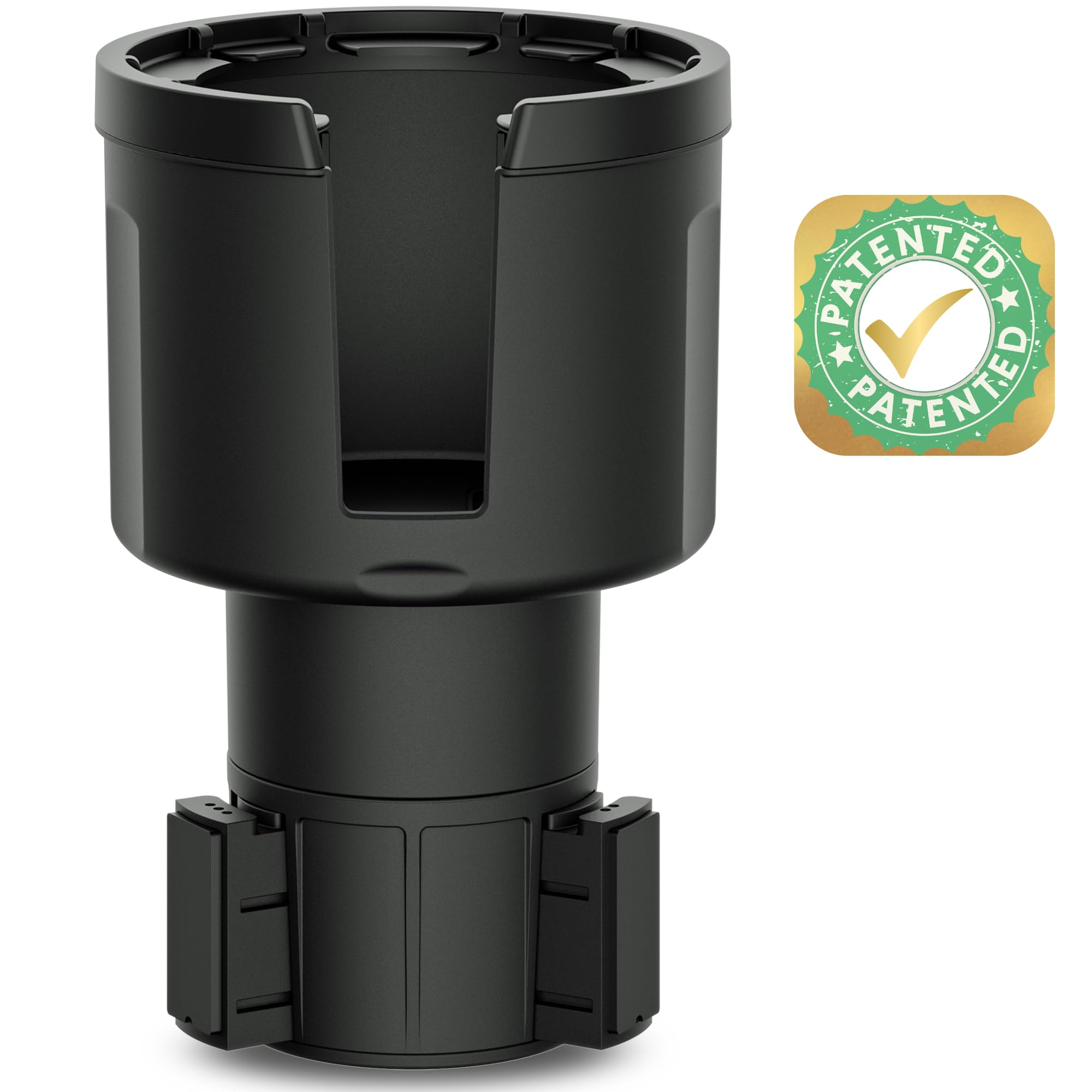 Swigzy [Patented & Upgraded] Car Cup Holder Expander - Adapter Holds: Hydro-Flask, Yeti, Nalgene, Owala, Large (32 40 oz) Water Bottles - Adjustable Expandable Insert Extender – Universal