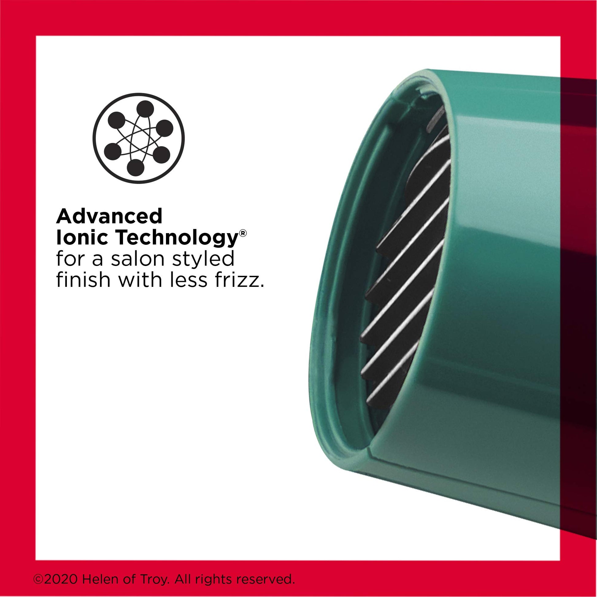 REVLON Volume Booster Hair Dryer with Diffuser | Voluminous Lift and Body | 1875W Blow Dryer with Ionic Technology for Salon Styled Finish with Less Frizz (Green)