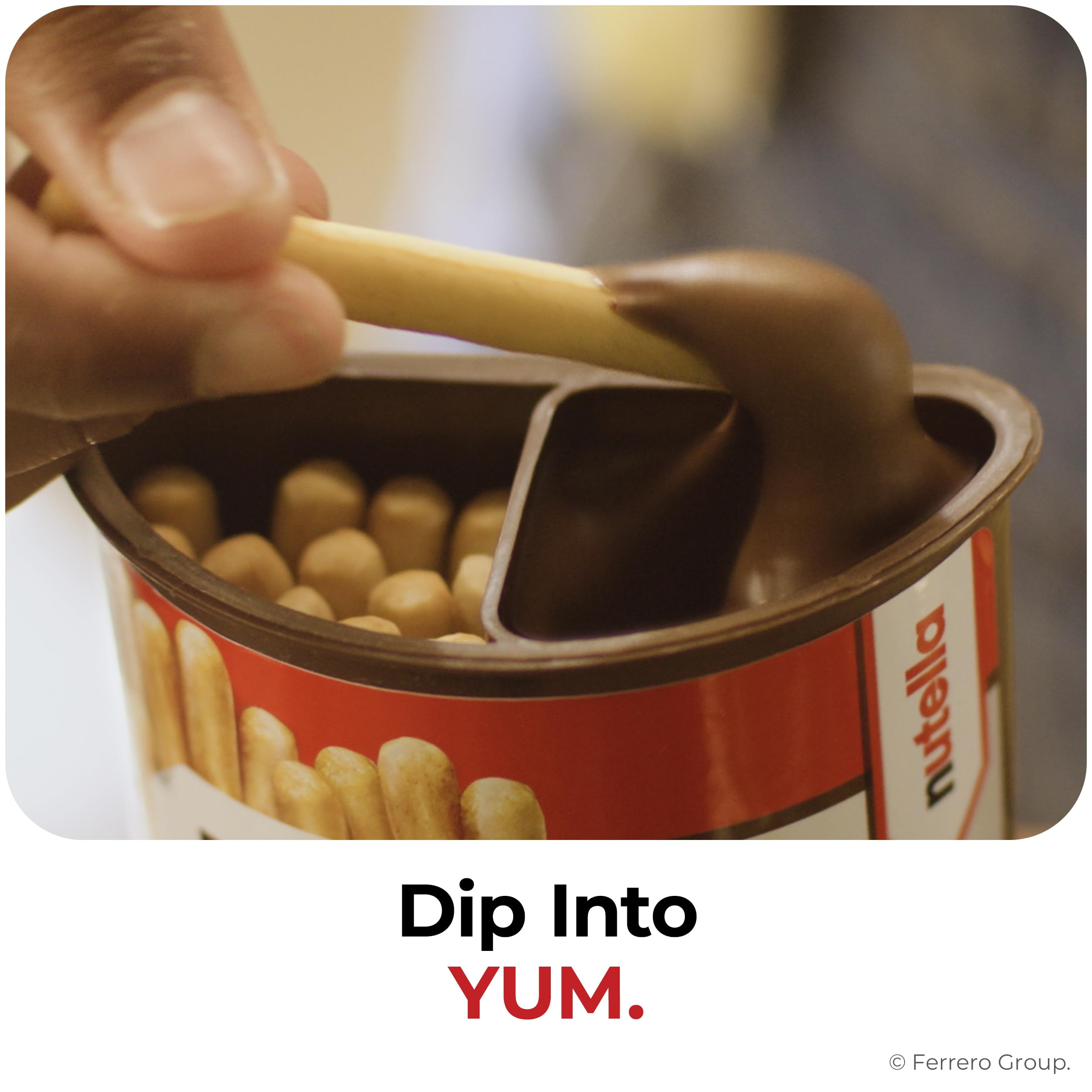 Nutella & GO! Bulk 12 Pack, Hazelnut and Cocoa Spread with Breadsticks, Stocking Stuffers, Snack Cups, 1.8 oz Each​