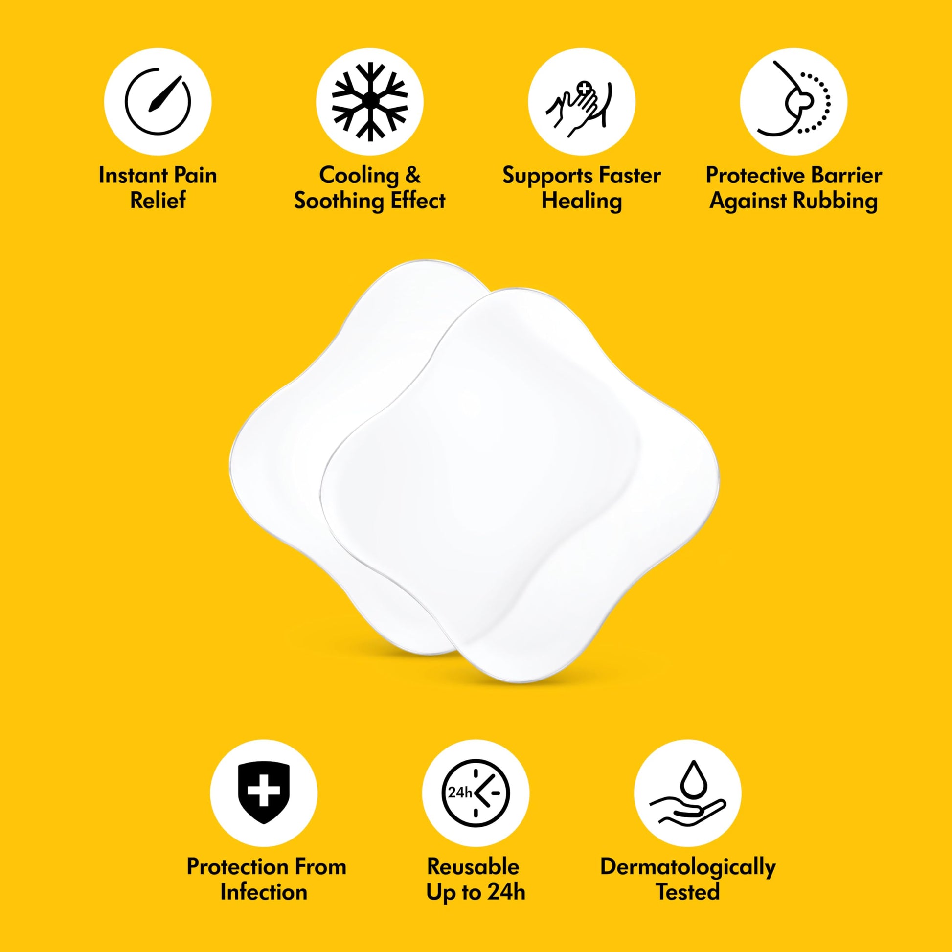 Medela Hydrogel Pads, Instant Pain Relief for Cracked or Sore Nipples from Breastfeeding and Pumping, Cooling Moisture Supports Natural Healing, Pack of 4