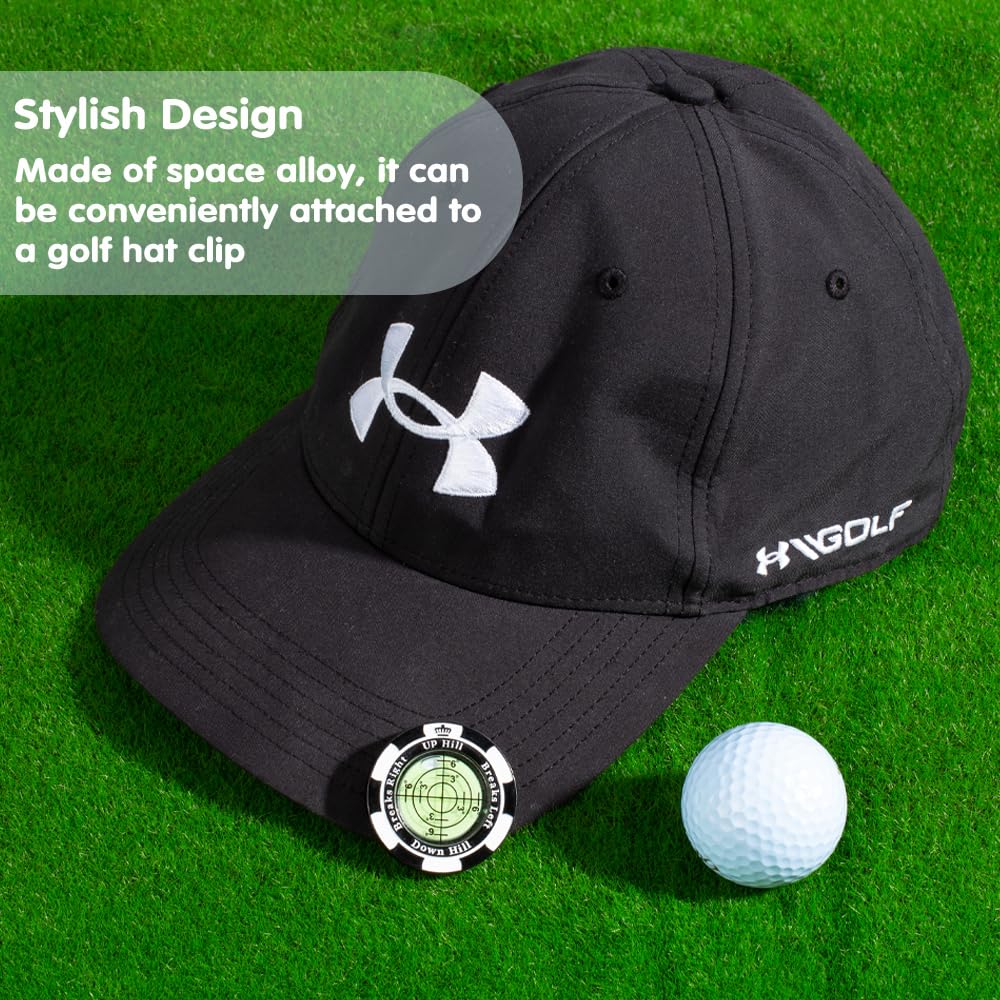 SlopeMaster ProGreen Reader - Golf Ball Marker with High Precision Green Reading Aid Golf Accessories for Men Women(Black)