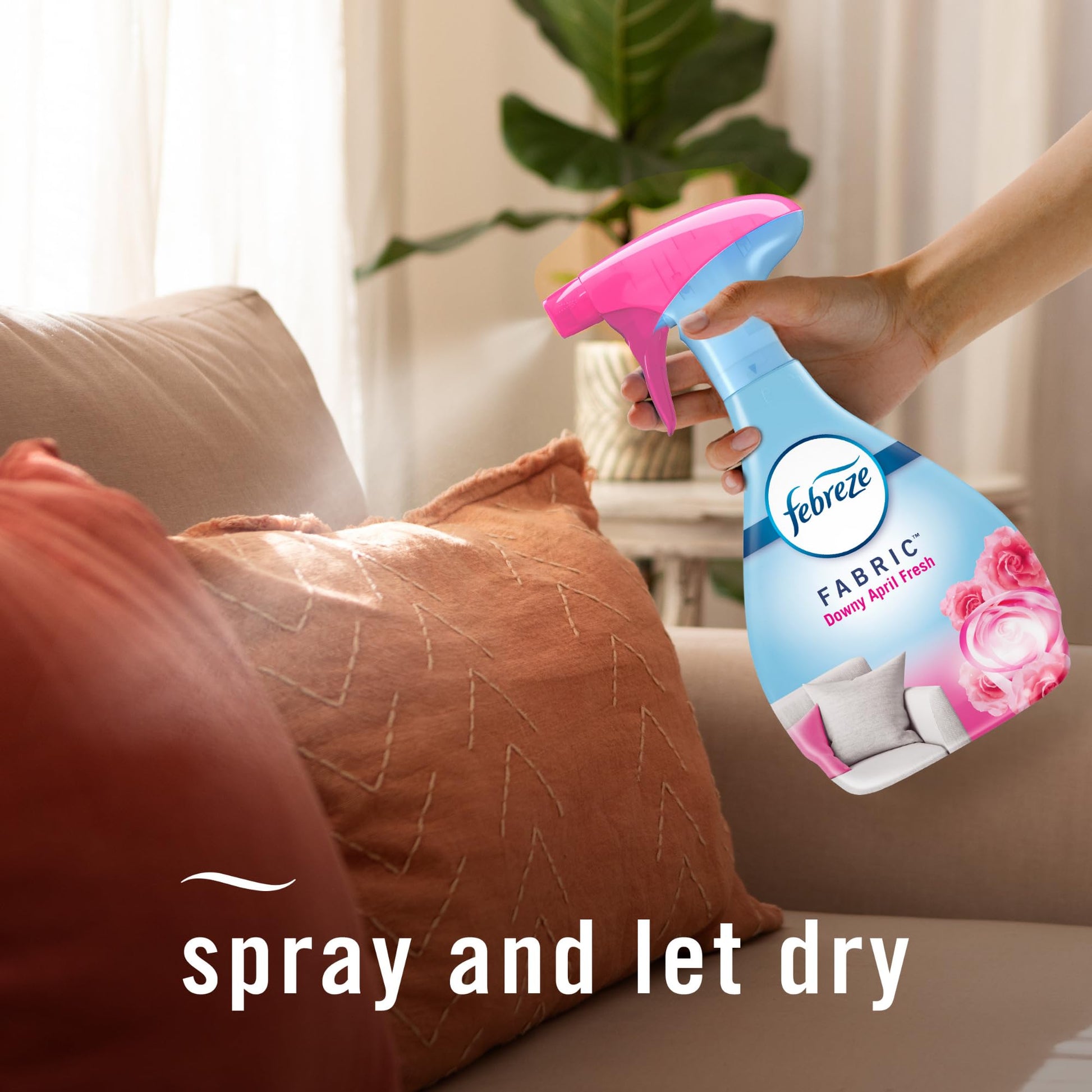 Febreze Odor-Fighting Fabric Refresher, Downy April Fresh, 16.9 fl oz, Pack of 2