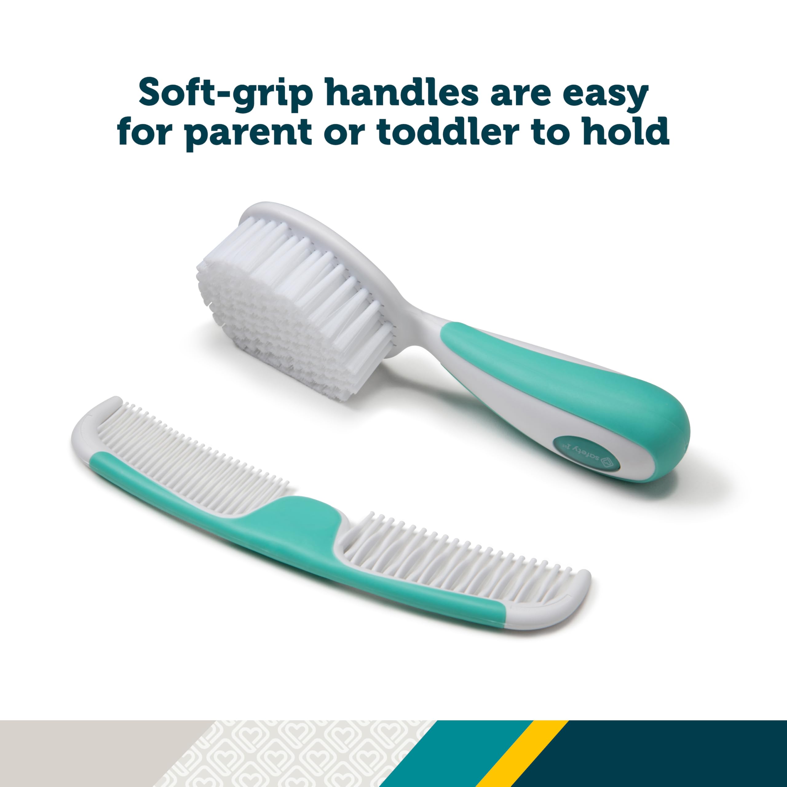 Safety 1st Easy Grip Brush and Comb, Colors May Vary