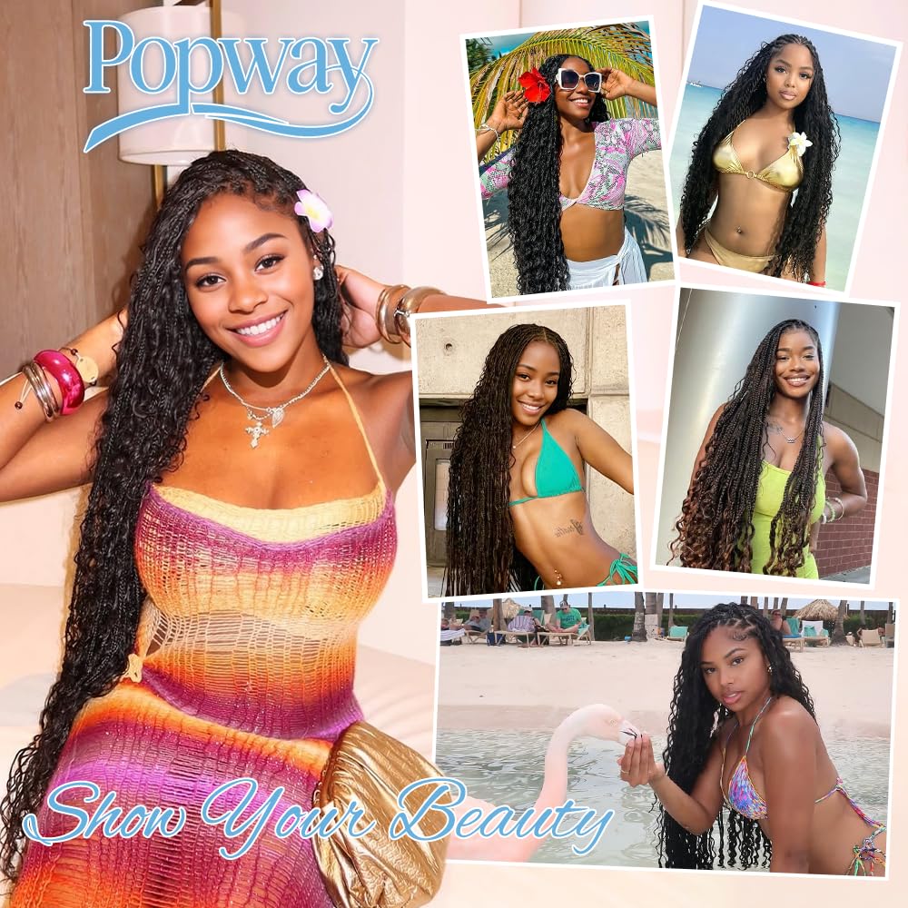 Human Braiding Hair for Boho Braids 150g 6 Bundles/Pack 20 Inch Deep Wave Bundles Human Hair Curly Boho Hair for Braiding 12A Bulk Braiding Hair Wet and Wavy Natural color