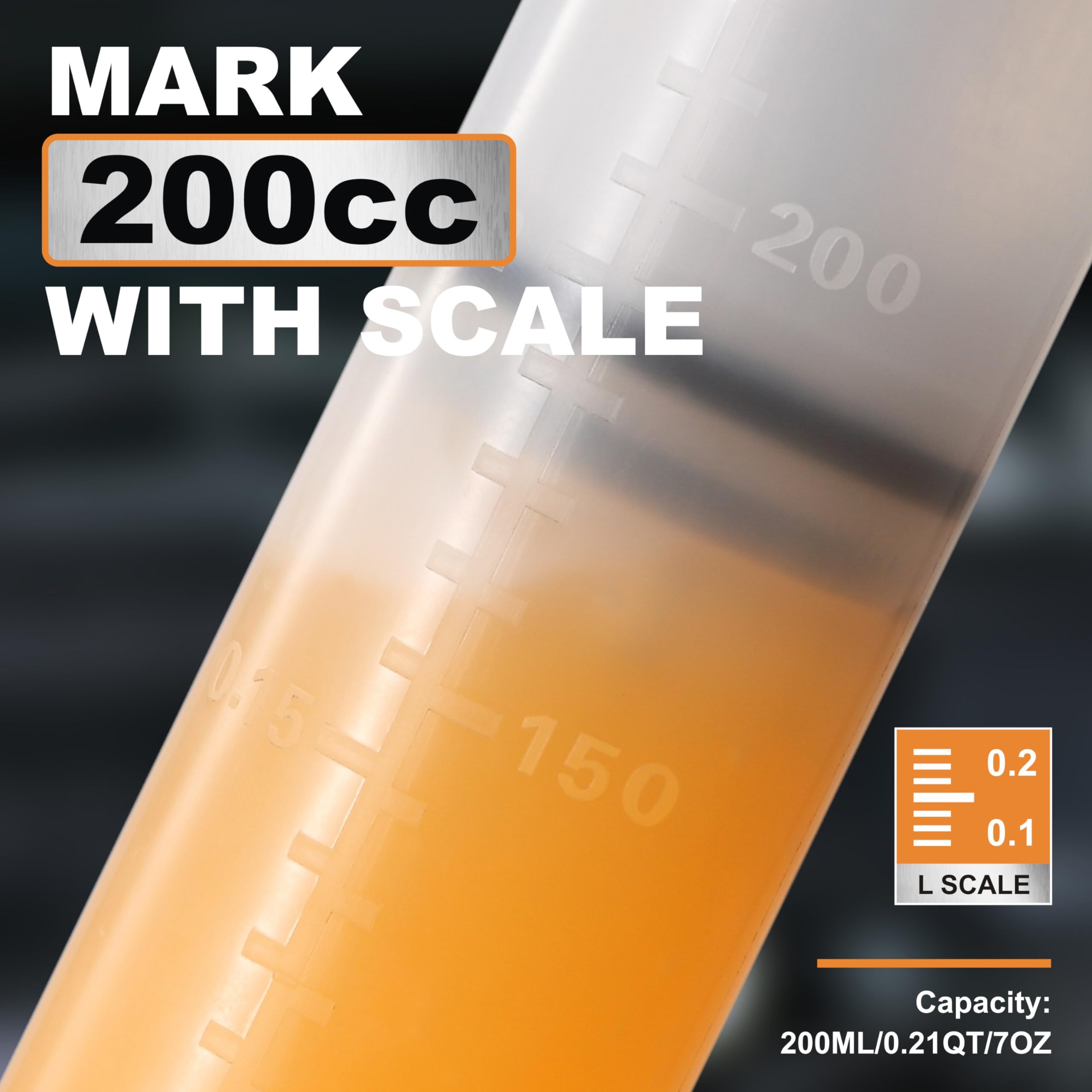 FOUR UNCLES 200cc Fluid Extractor & Fill Pump for Automotive Use - Oil Syringe with a 23" Hose & Two 12" Extension Tubes for Easy Oil Change