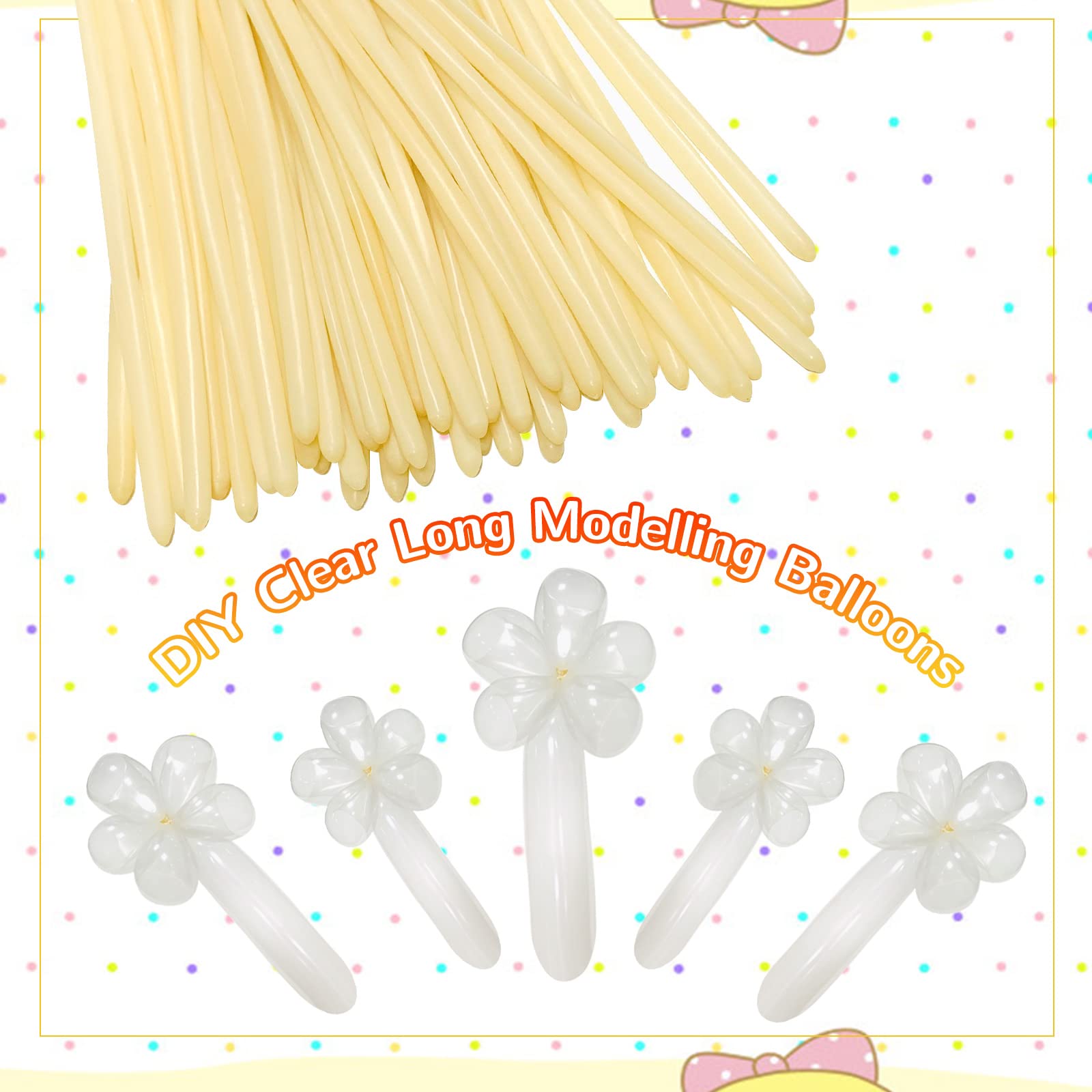 260 Balloons Clear Long Balloons 100 Pack Twisting Animal Balloon Thickening Latex Transparent Modeling Long Magic Balloons for Animal Model Weddings Birthdays Festival Party Decorations