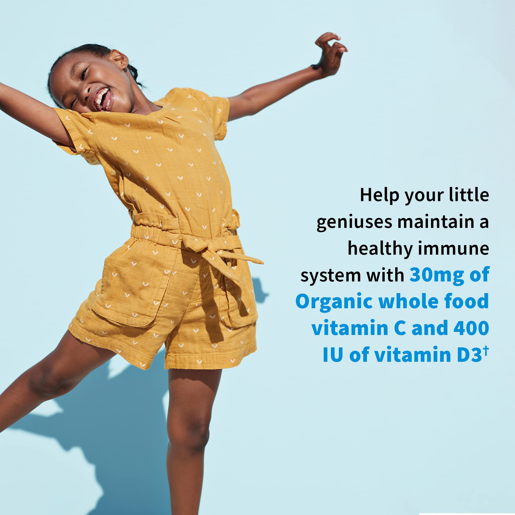 Garden of Life Kids Probiotics, Dr. Formulated Probiotics Organic Kids+ Vitamin C & D, Berry Cherry, Gluten Dairy & Soy Free Immune & Digestive Health Supplement, 30 Chewables (Shelf Stable)