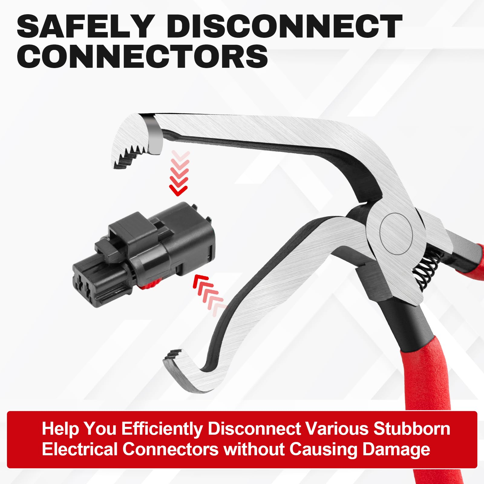Beaiguna 3PCS Electrical Disconnect Pliers, Upgrade Electrical Connector Pliers, Automotive Electrical Connector Removal Tool, Electrical Plug Connector Separator for Cars, Trucks, SUVs