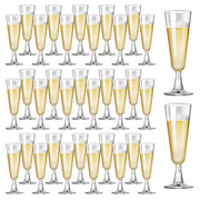 SUREHOME Plastic Champagne Flutes 40 Pack Disposable Champagne Glasses 5 Oz Clear Plastic Mimosa Glasses Wedding Cocktail Cups Bulk for Engagement Birthday Graduation Decorations 2025 Party Supplies