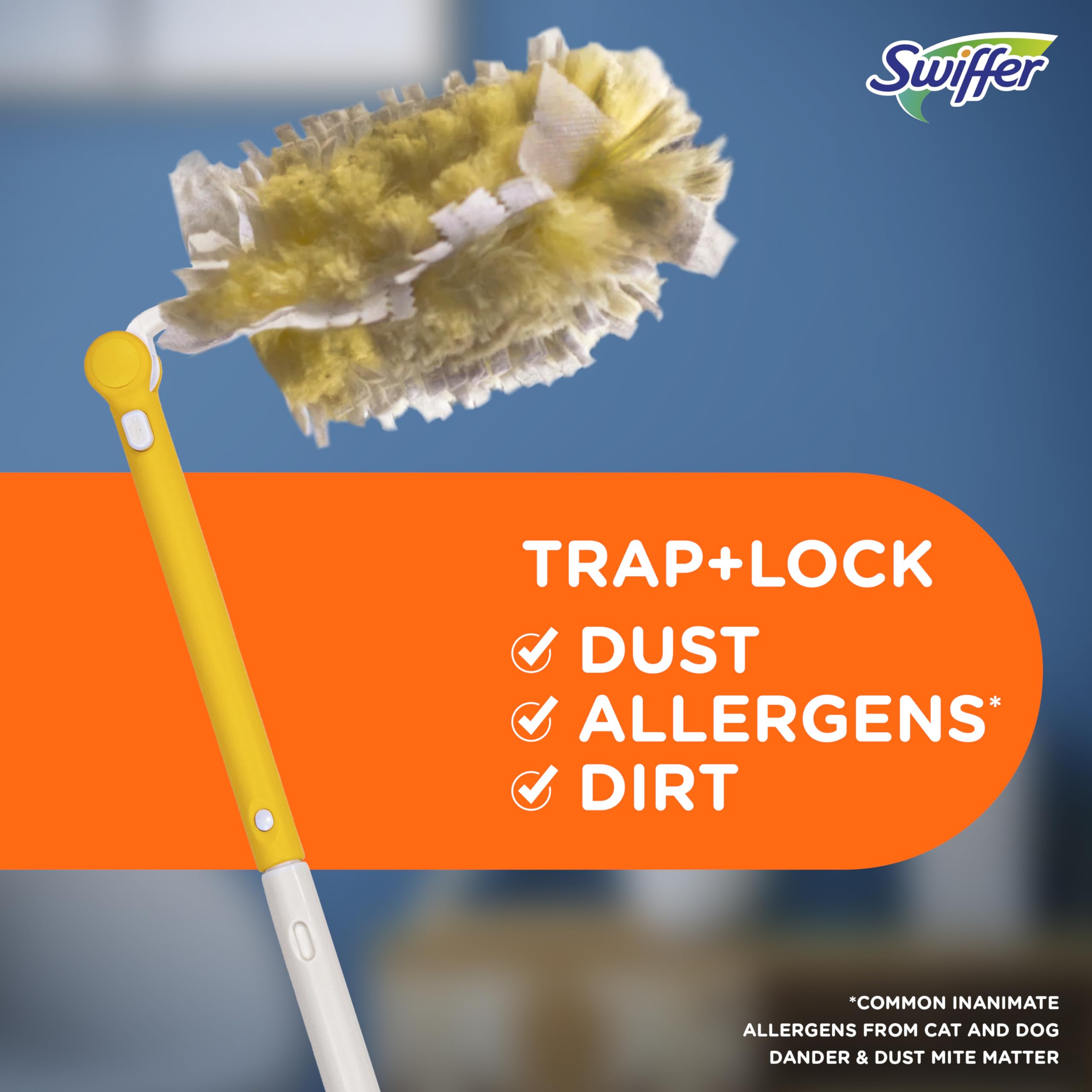 Swiffer Duster Heavy Duty 3 ft Extendable Handle Starter Kit with 3 Refills
