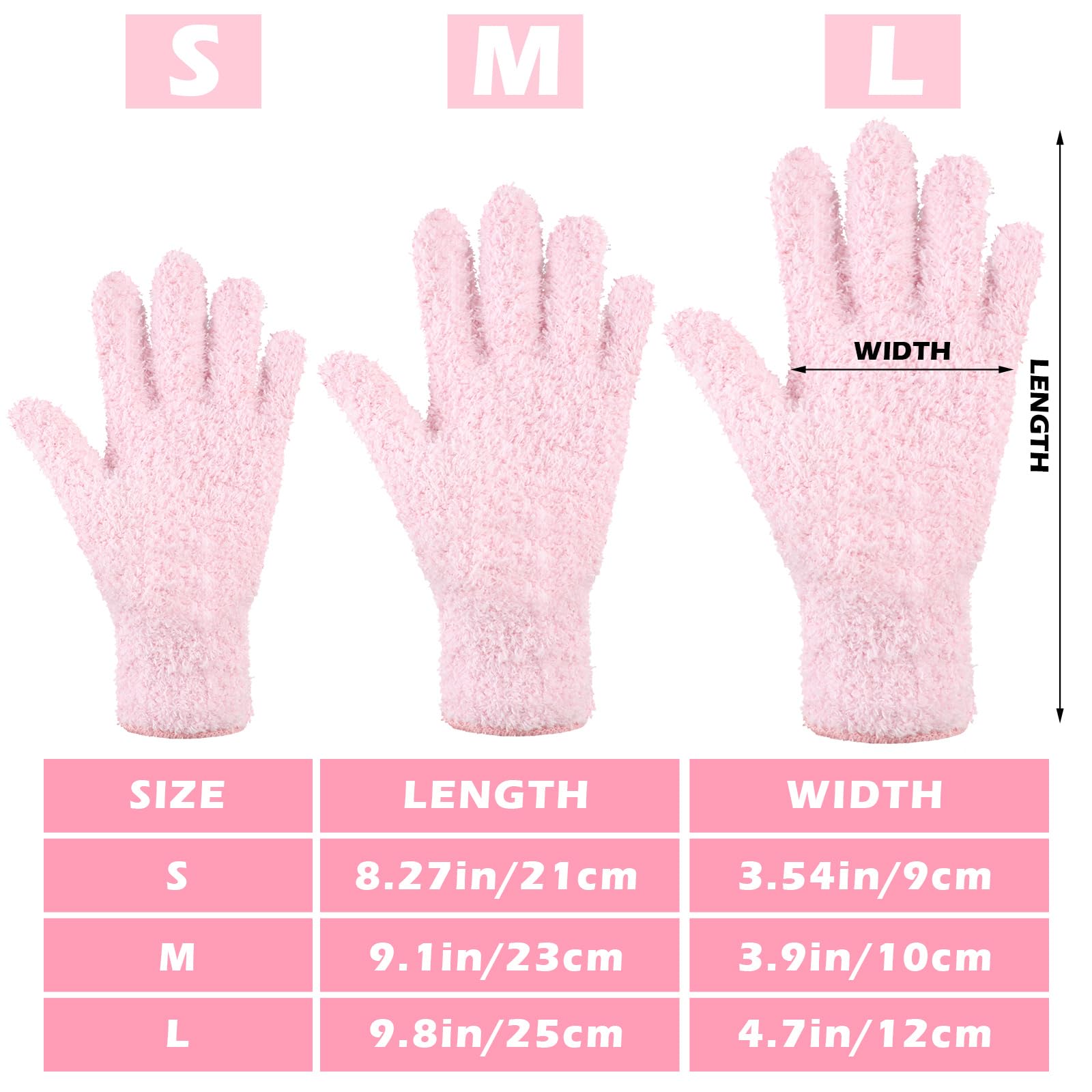 Patelai 3 Pairs Microfiber Plant Dusting Gloves Leaf Cleaning Gloves for Indoor Plants, Blinds, Furniture, House(Medium,Green Yellow, Water Blue, Pink)