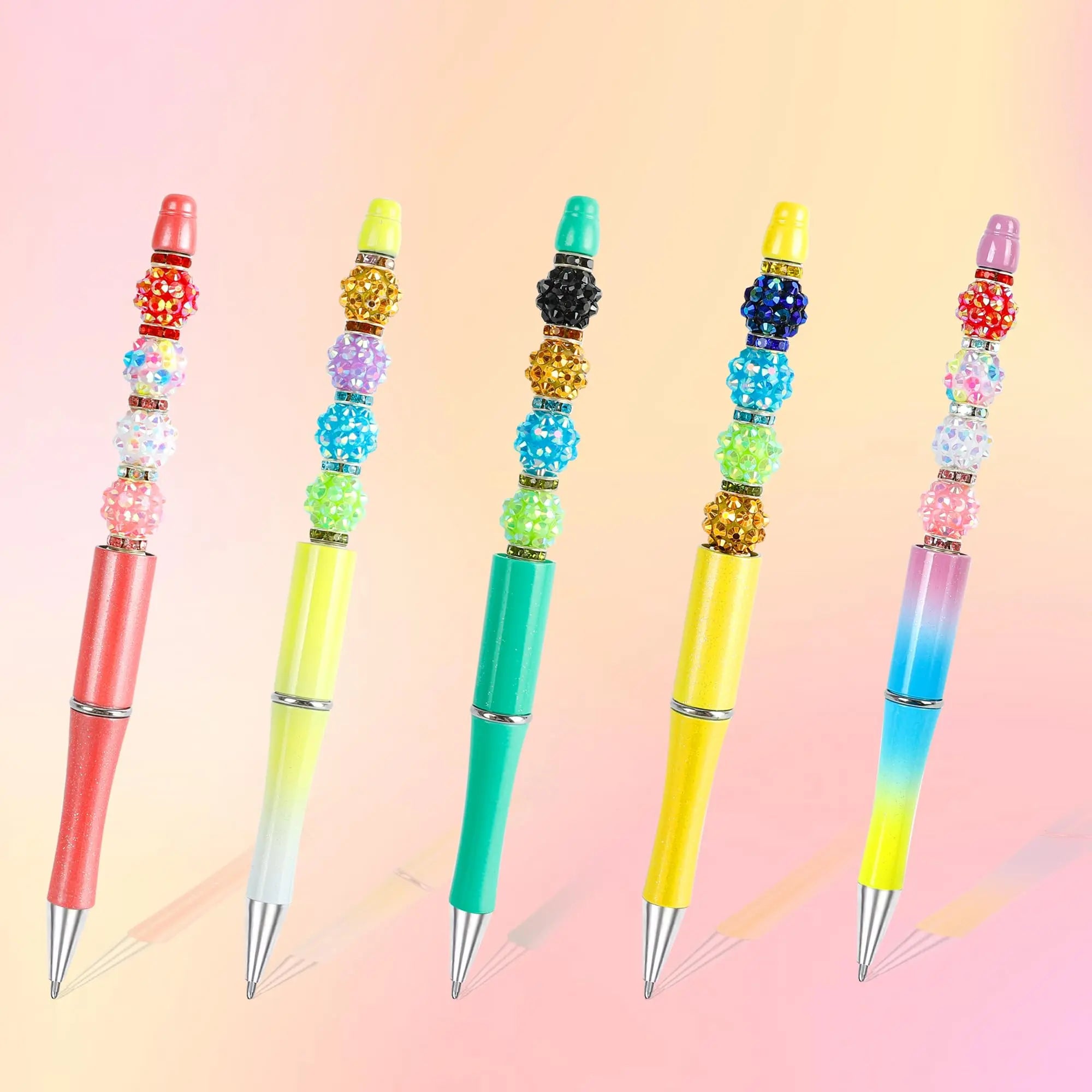 250 Pcs Beads for Pens, Focal Beads for Beadable Pens, Rhinestone Bead, Spacer Bead for Bracelets