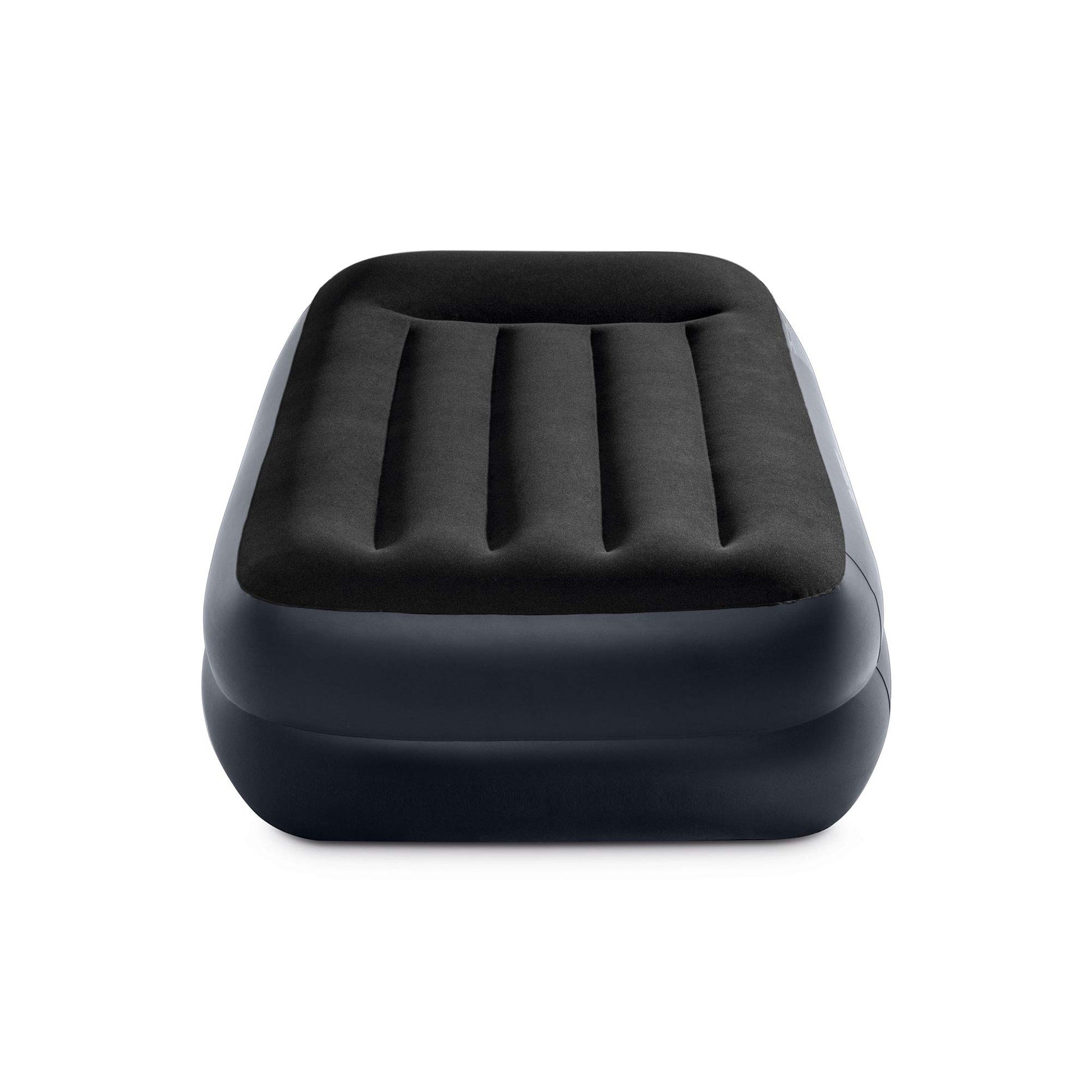 Intex Raised Airbed Mattress with Built-in Pump, Dura-Beam Plus Pillow, Twin - Portable Inflatable Luxury Blow-Up Bed for Adults, Camping, Guests
