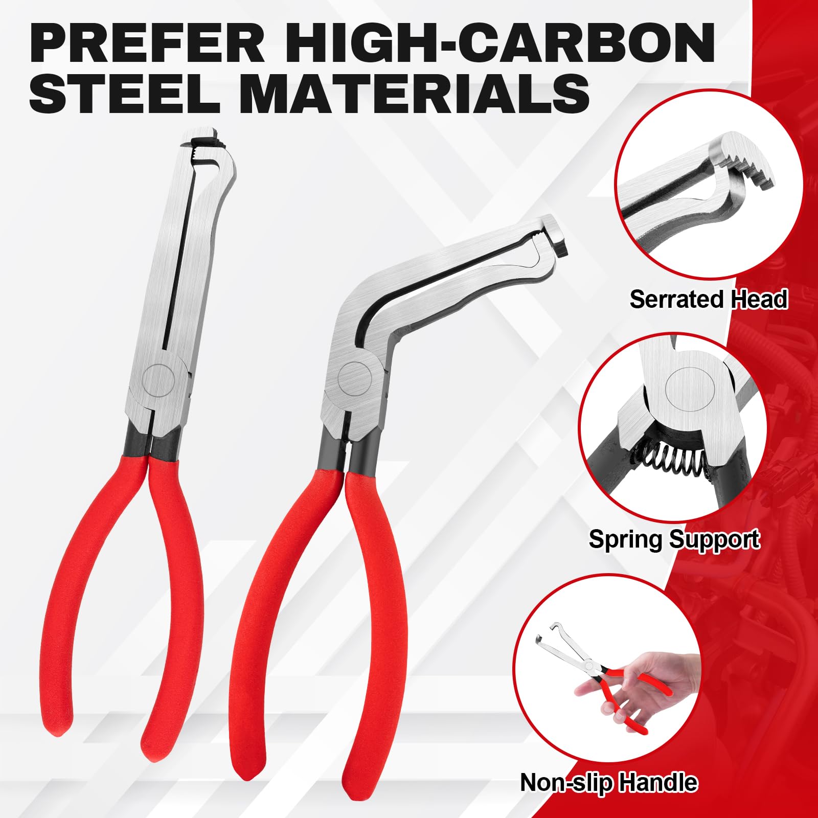 Beaiguna 3PCS Electrical Disconnect Pliers, Upgrade Electrical Connector Pliers, Automotive Electrical Connector Removal Tool, Electrical Plug Connector Separator for Cars, Trucks, SUVs