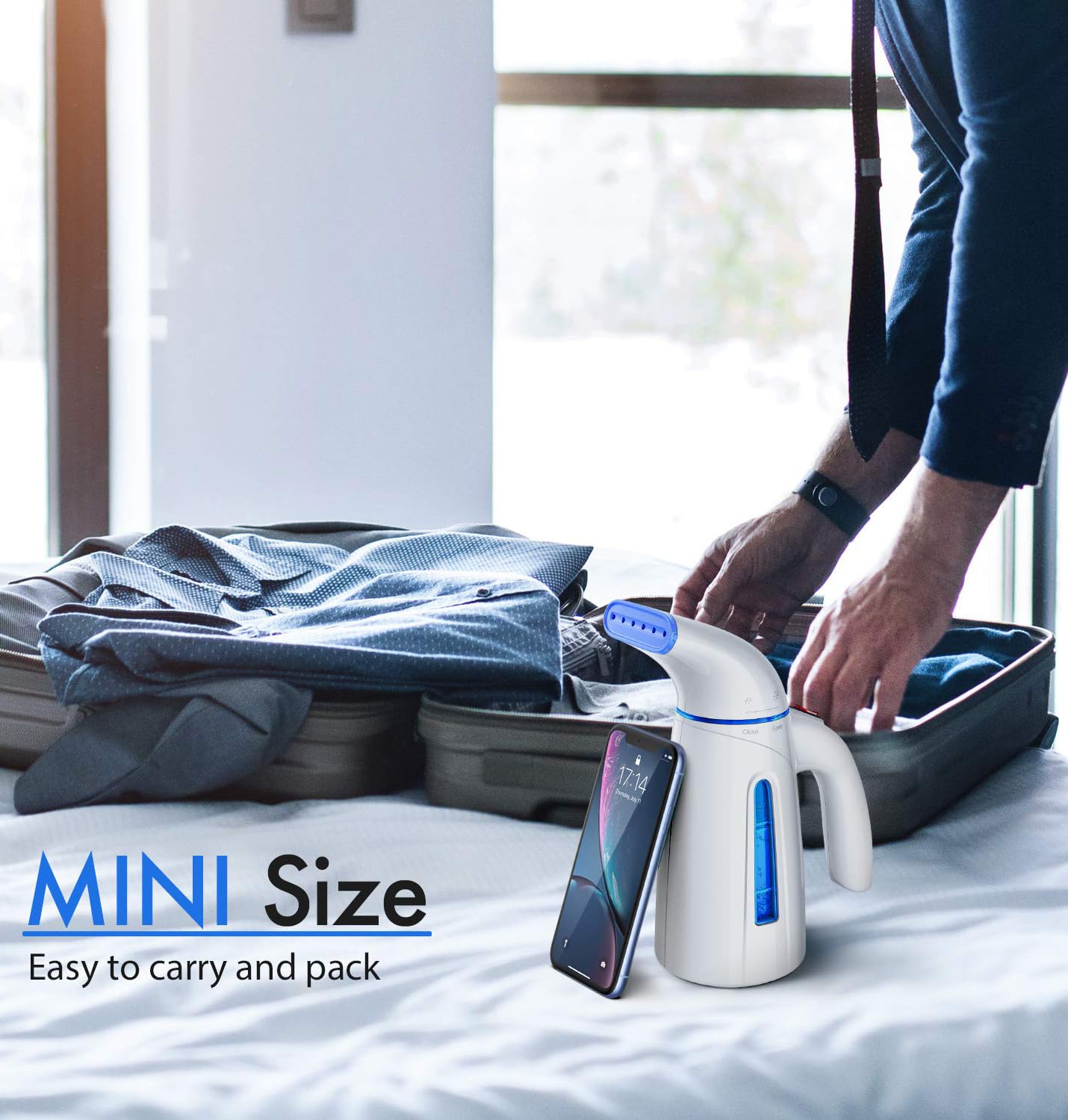 OGHom Steamer for Clothes, Handheld Clothing Steamer for Garment, 240ml Big Capacity 700W Portable Travel Steam Iron (Only for 120V)