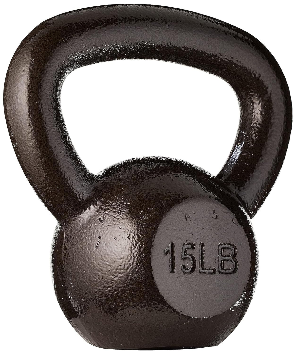 Amazon Basics Kettlebell aus Gusseisen, 15 Pfund, Schwarz