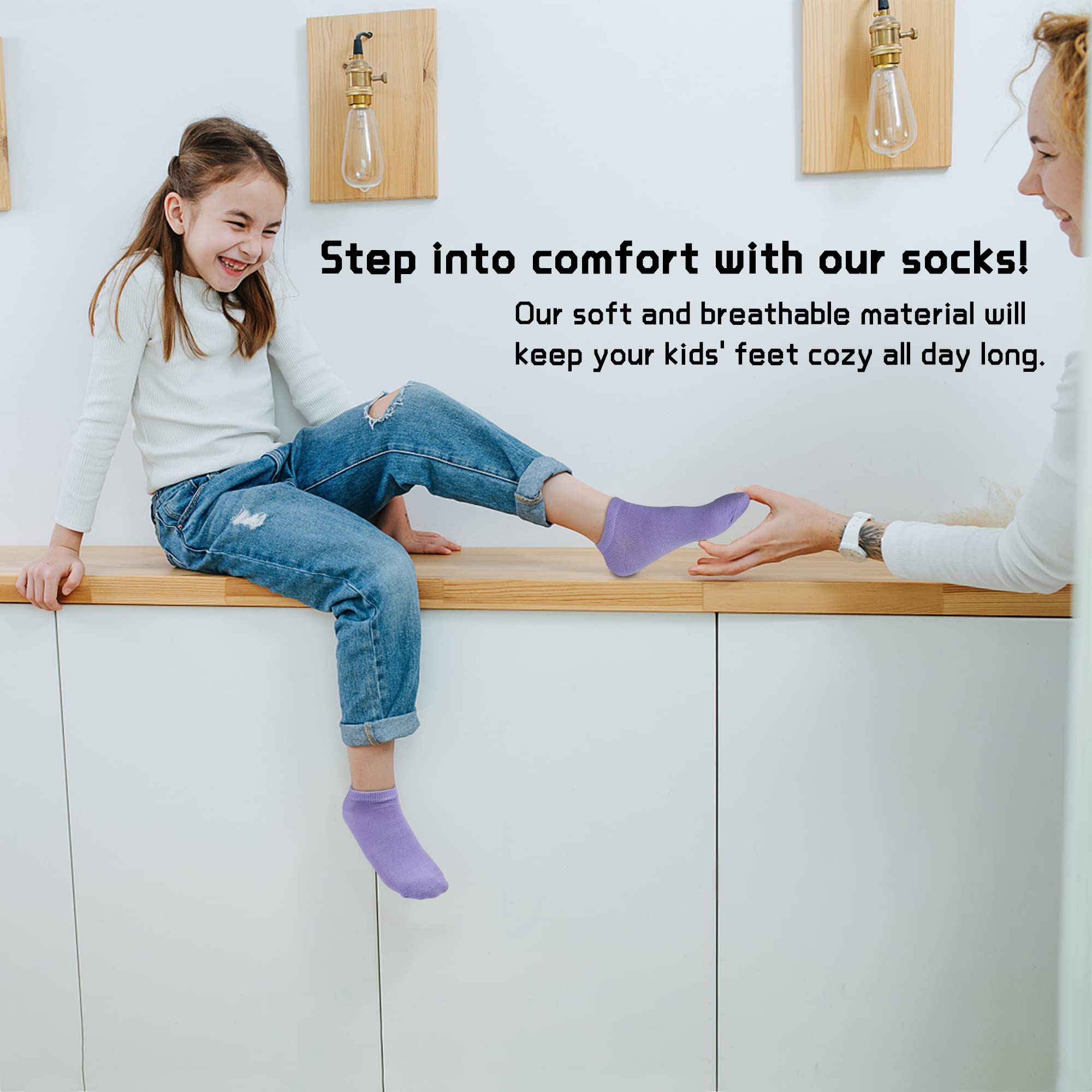 Kids Socks - 25 Pairs Toddler Low Cut Ankle Socks Set for Boys & Girls (2-4T)