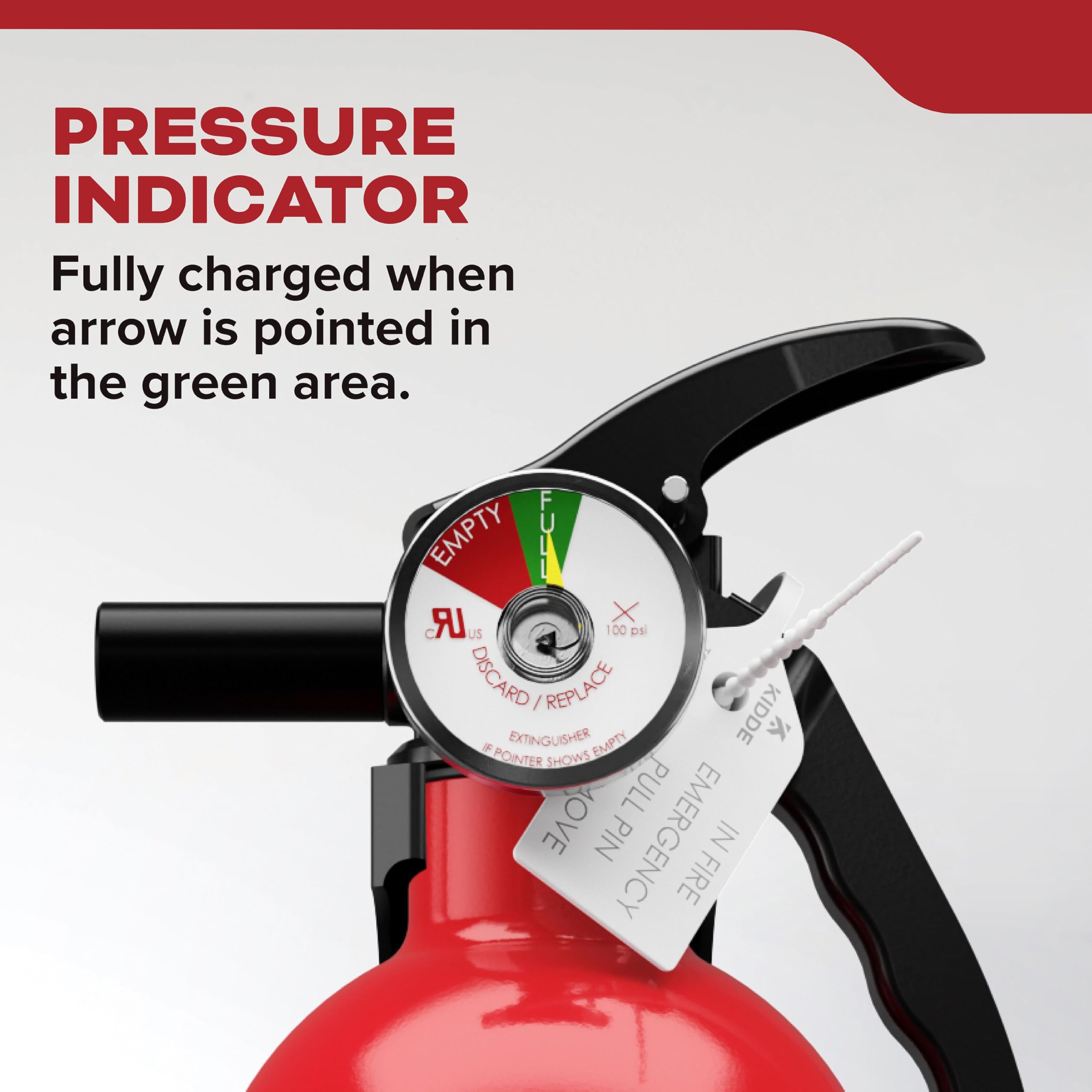 Kidde, FA110G, Multi Purpose Fire Extinguisher for Home, Office, Dorm, Residential, 1A10BC