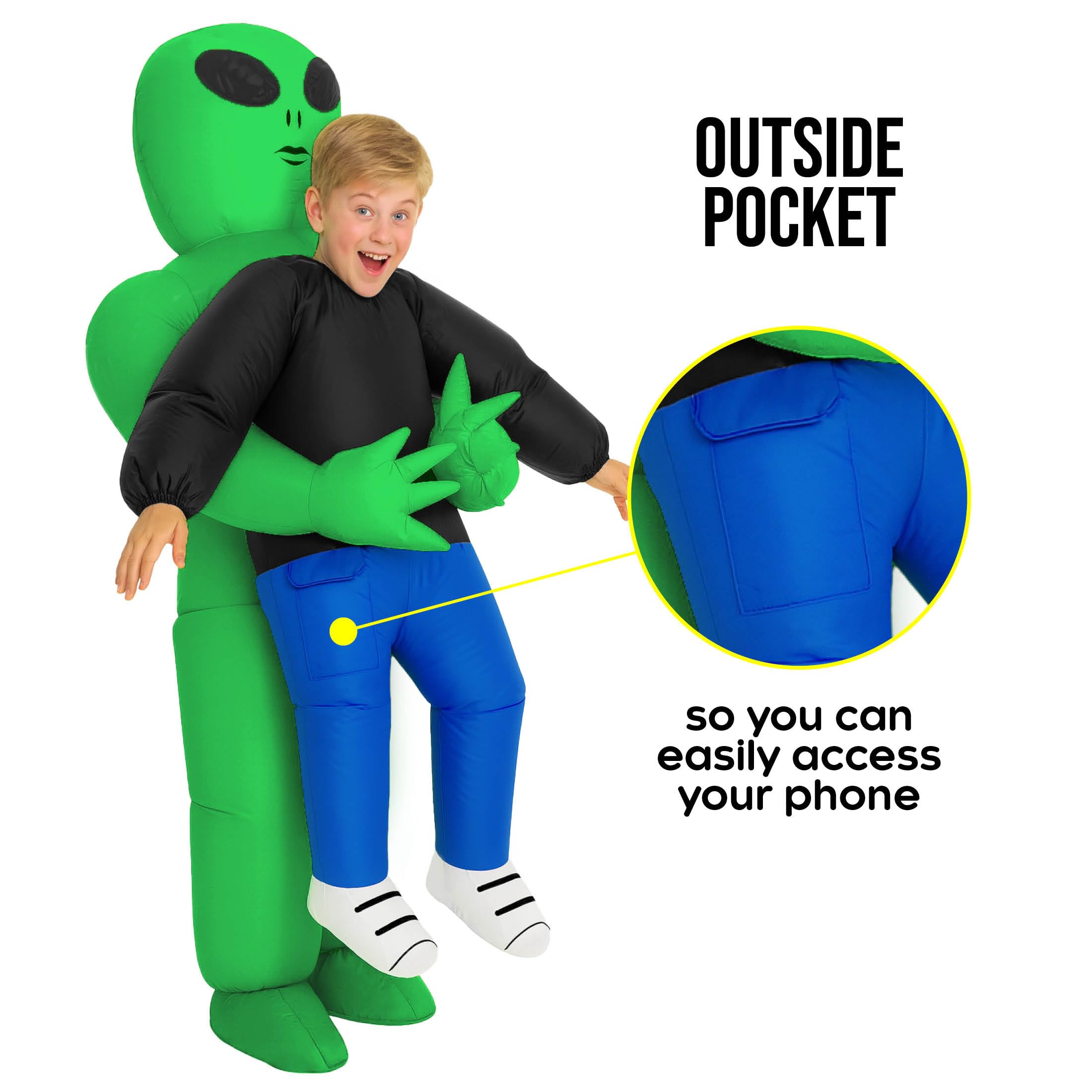 Morph Kids Alien Costume, Blow Up Inflatable Alien Costumes for Boys, Halloween Costumes for Kids, Boys Halloween Costume