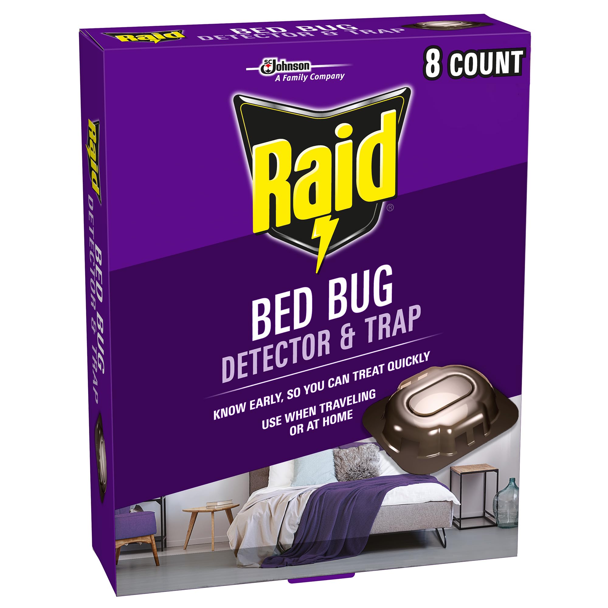 Raid Bettwanzen-Detektor & Falle, 8 Stück